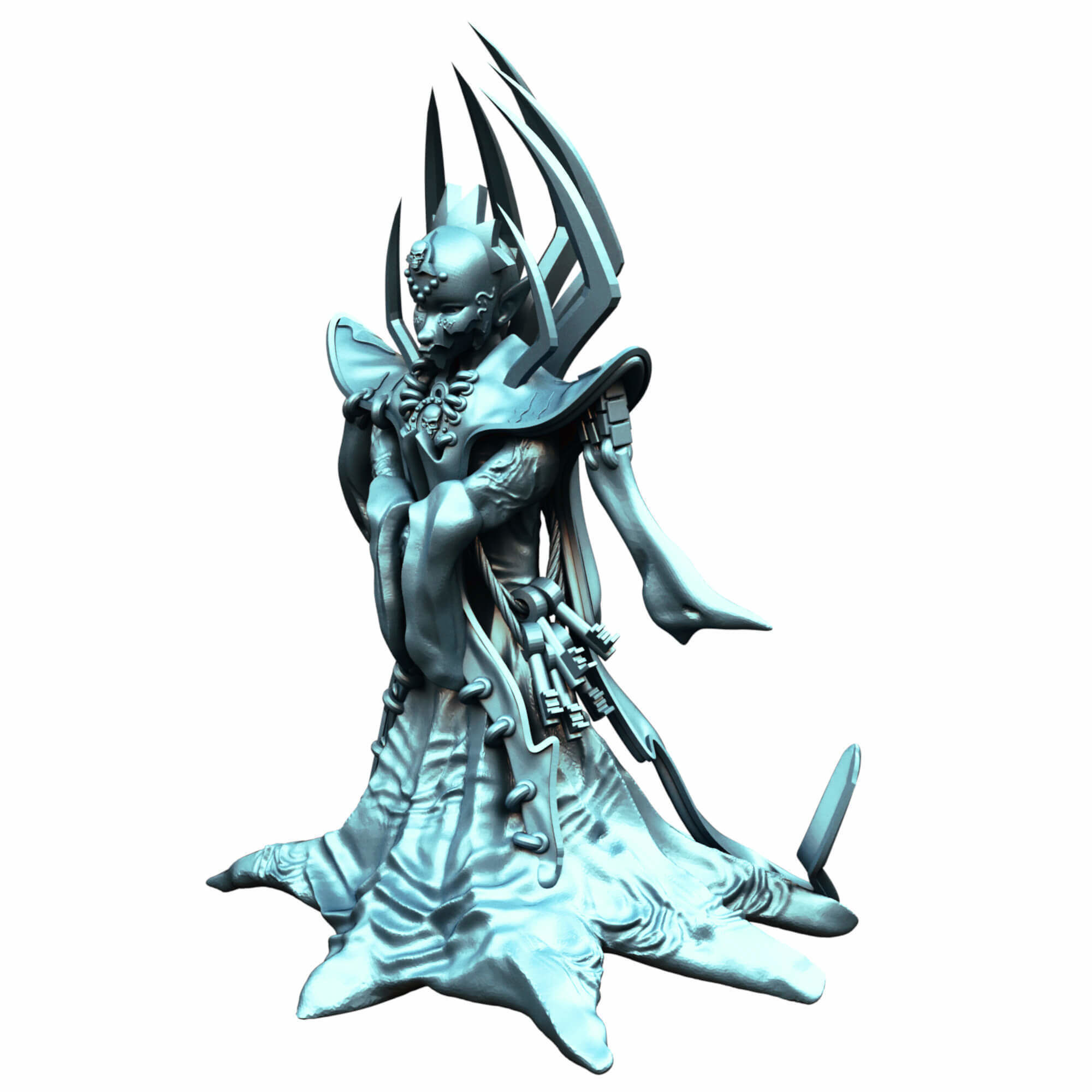 Lady of Pain The Masked Queen Fantasy Miniature 3D print model_24