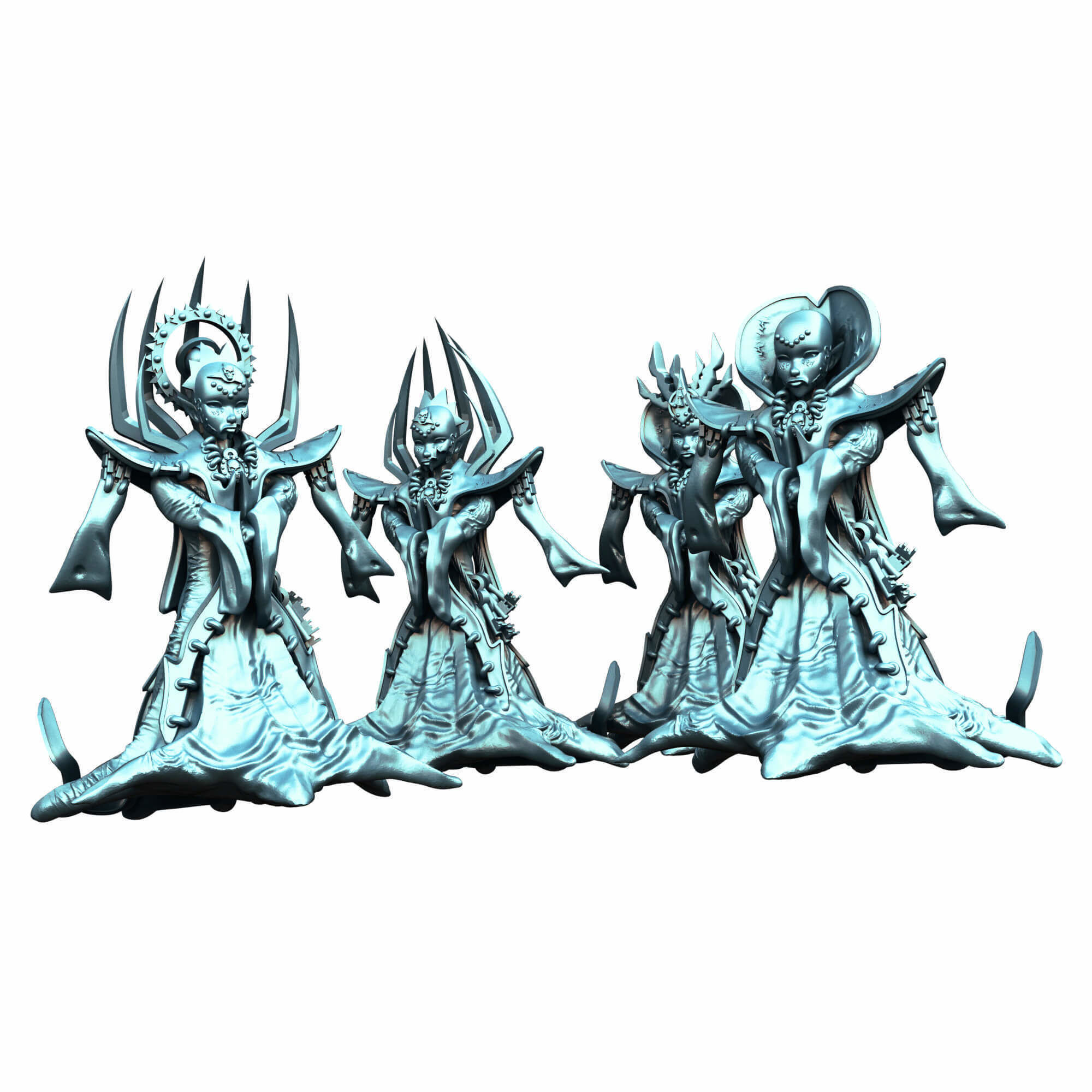 Lady of Pain The Masked Queen Fantasy Miniature 3D print model_1