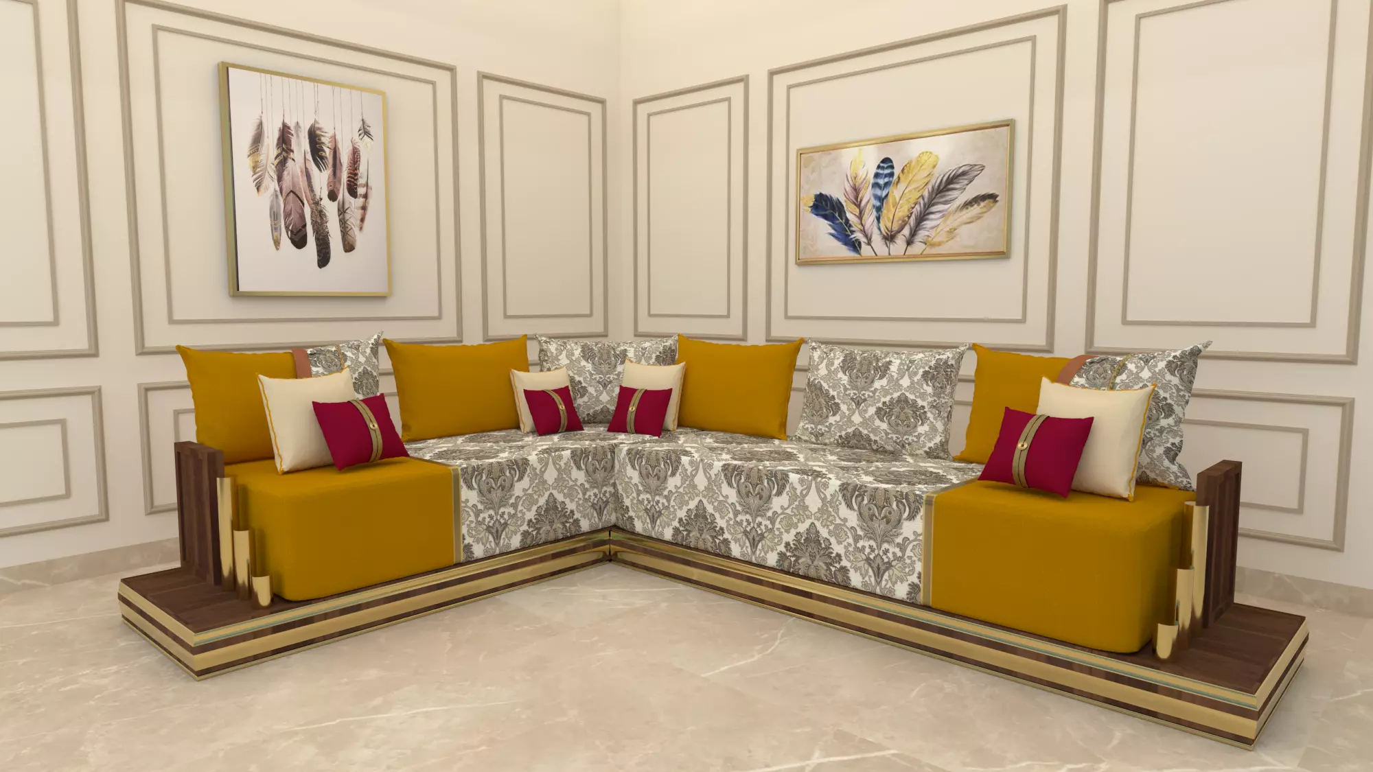 sofa marocain moderne 3D print model