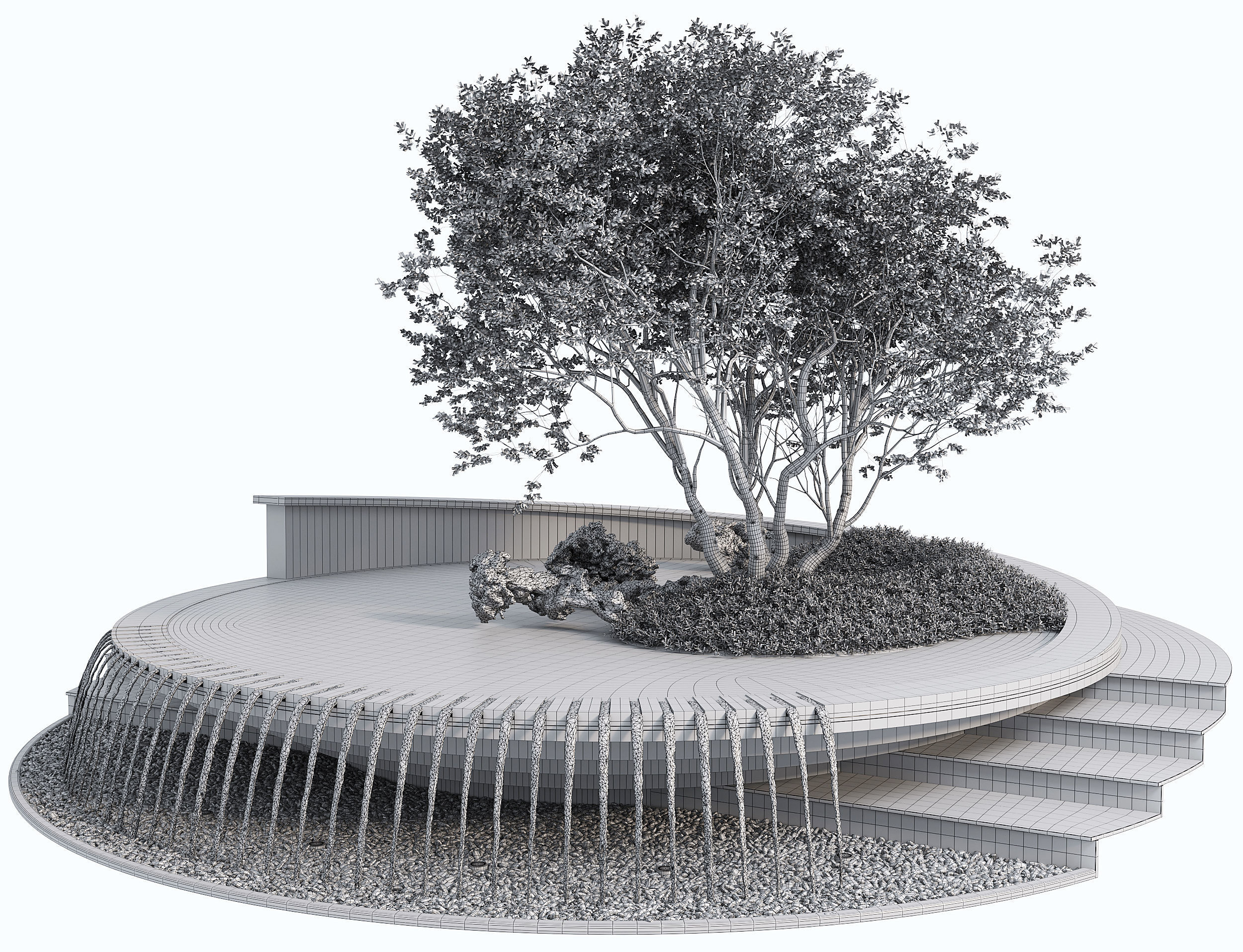 lightning pond 3D model_5