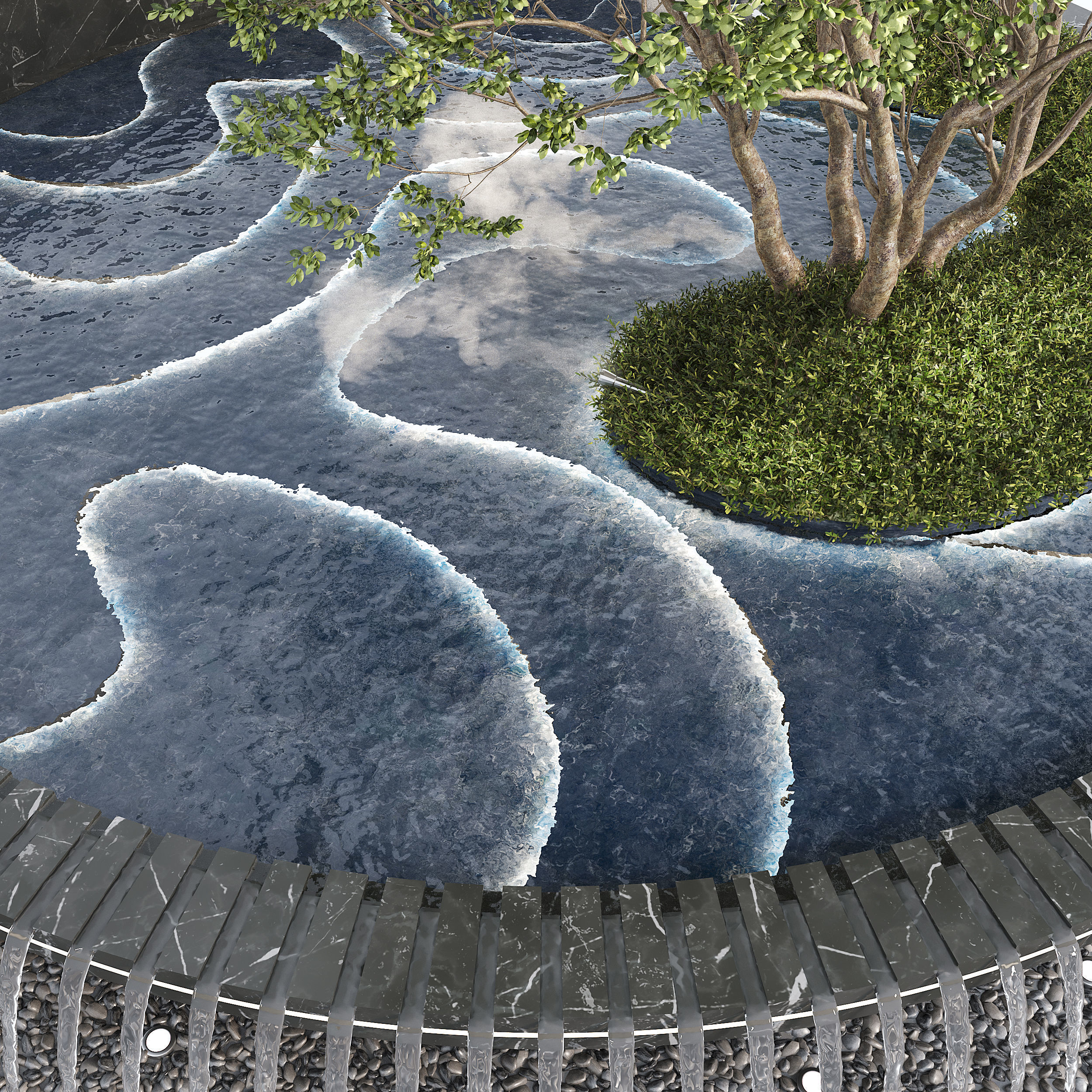 lightning pond 3D model_2