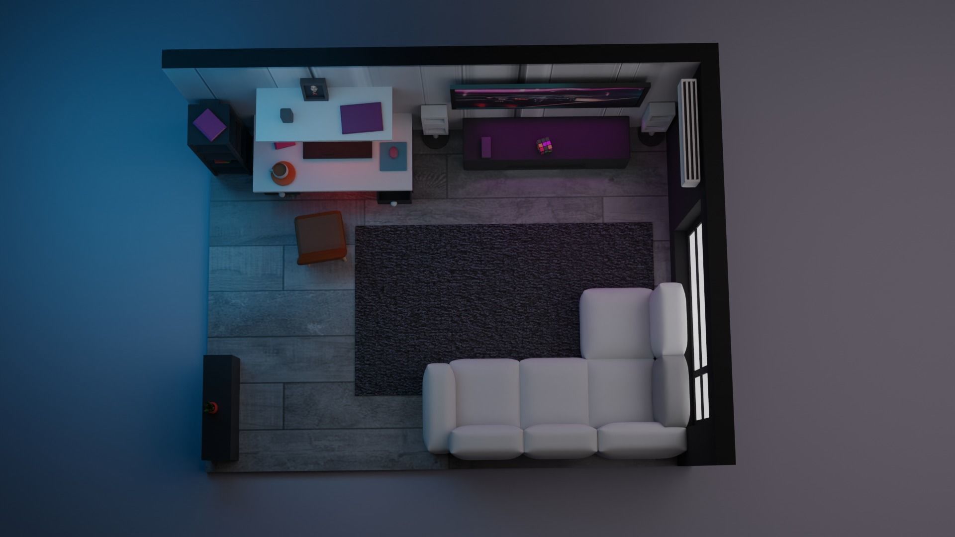Multi-functional living space Free 3D model_2
