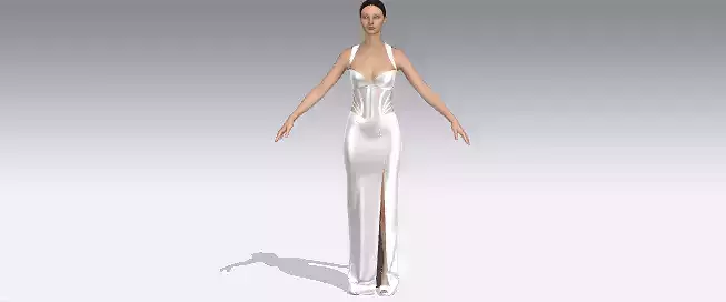 Corset blouse white satin fabric