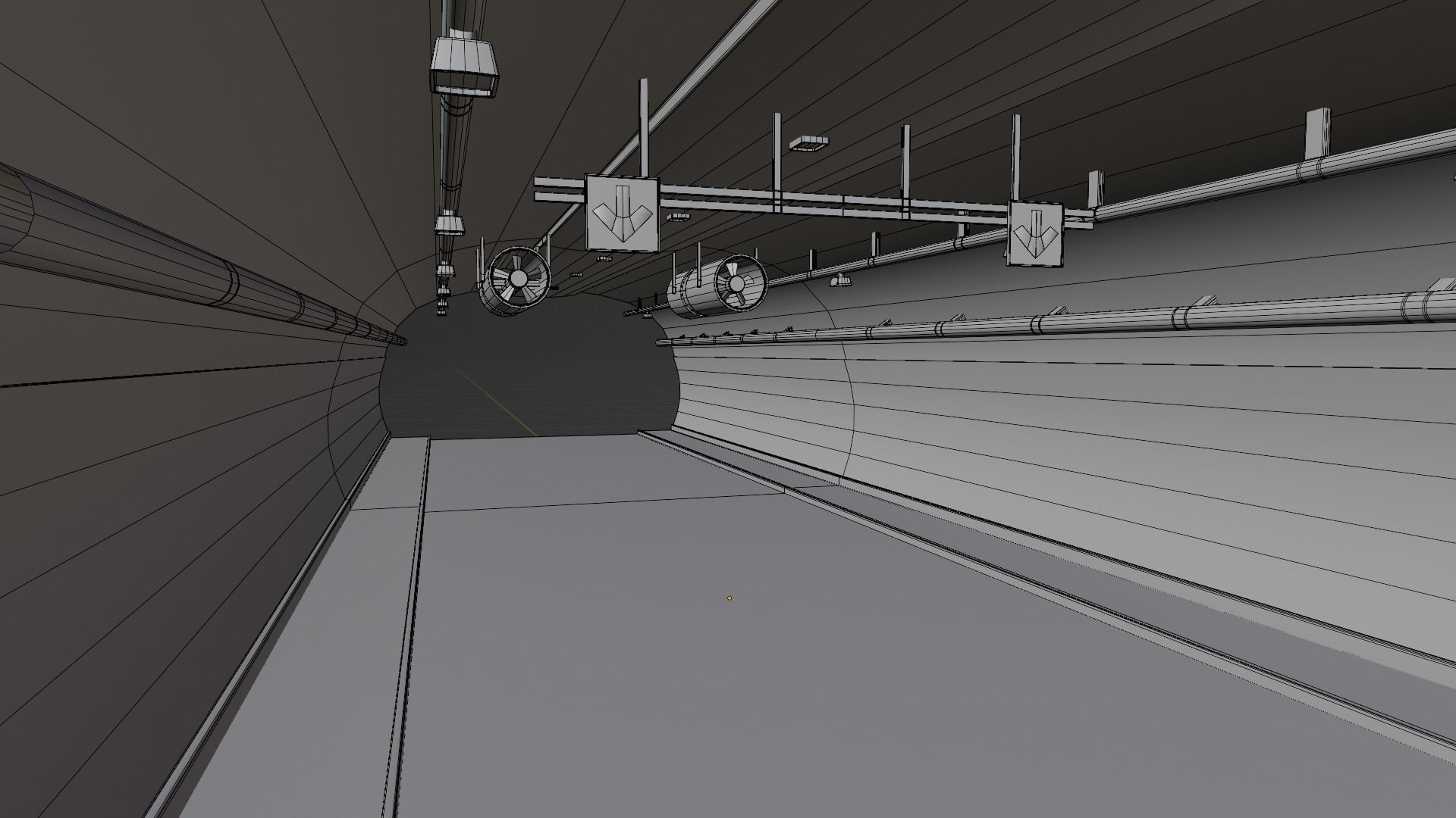 Simple Road Tunnel 3D model_8