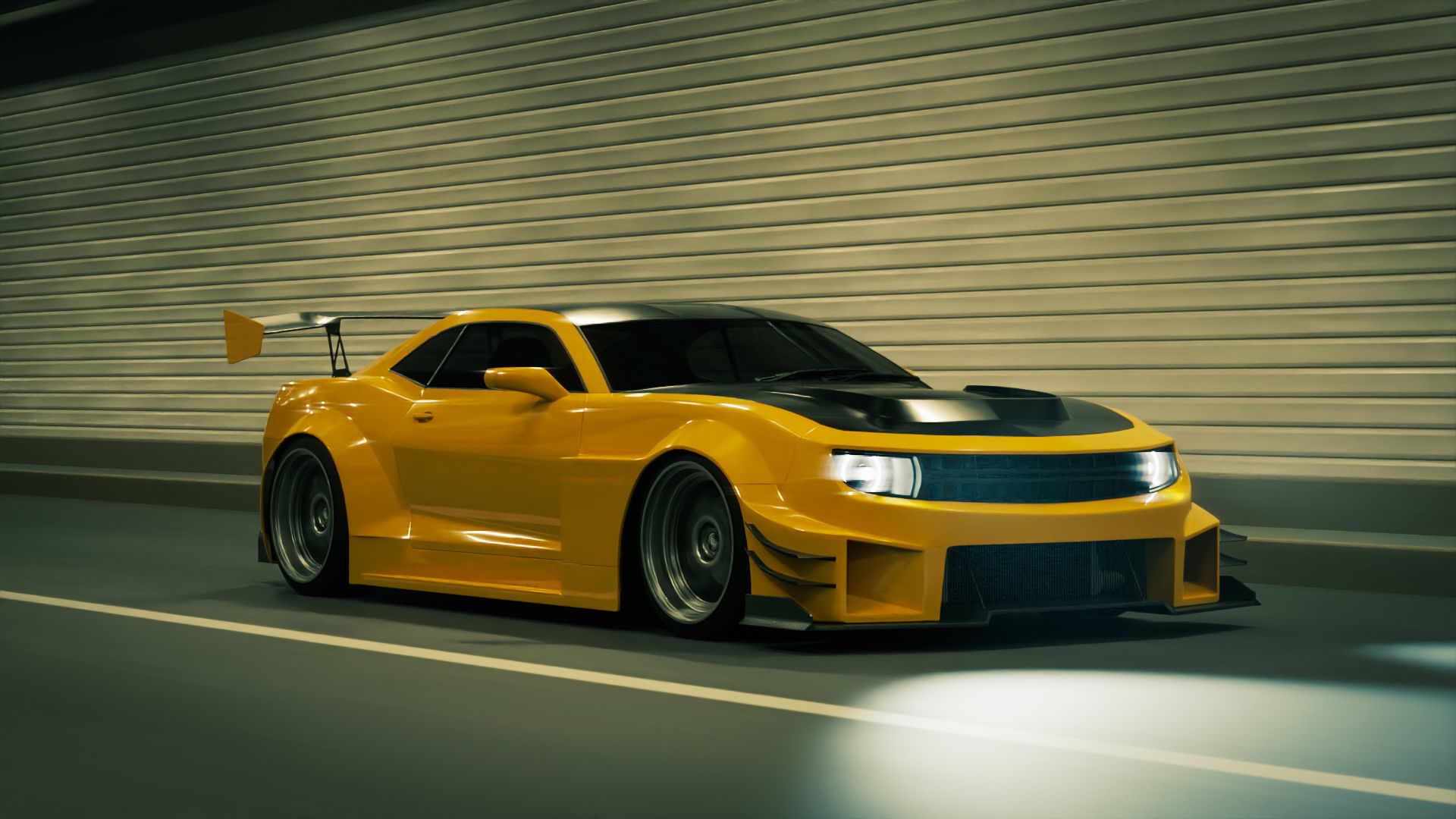 Simple Road Tunnel 3D model_5