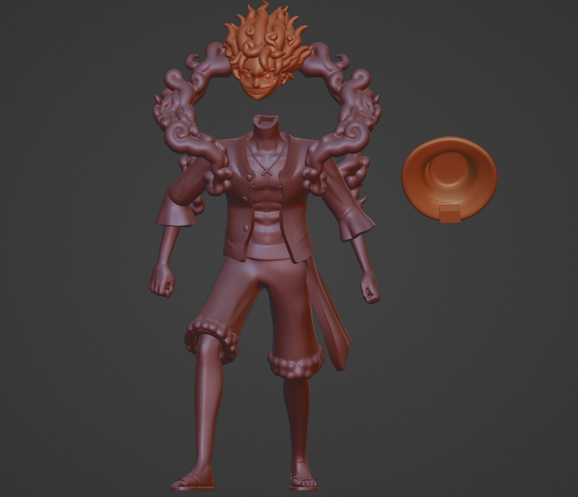Luffy Gear 5 3D model 3D printable | CGTrader