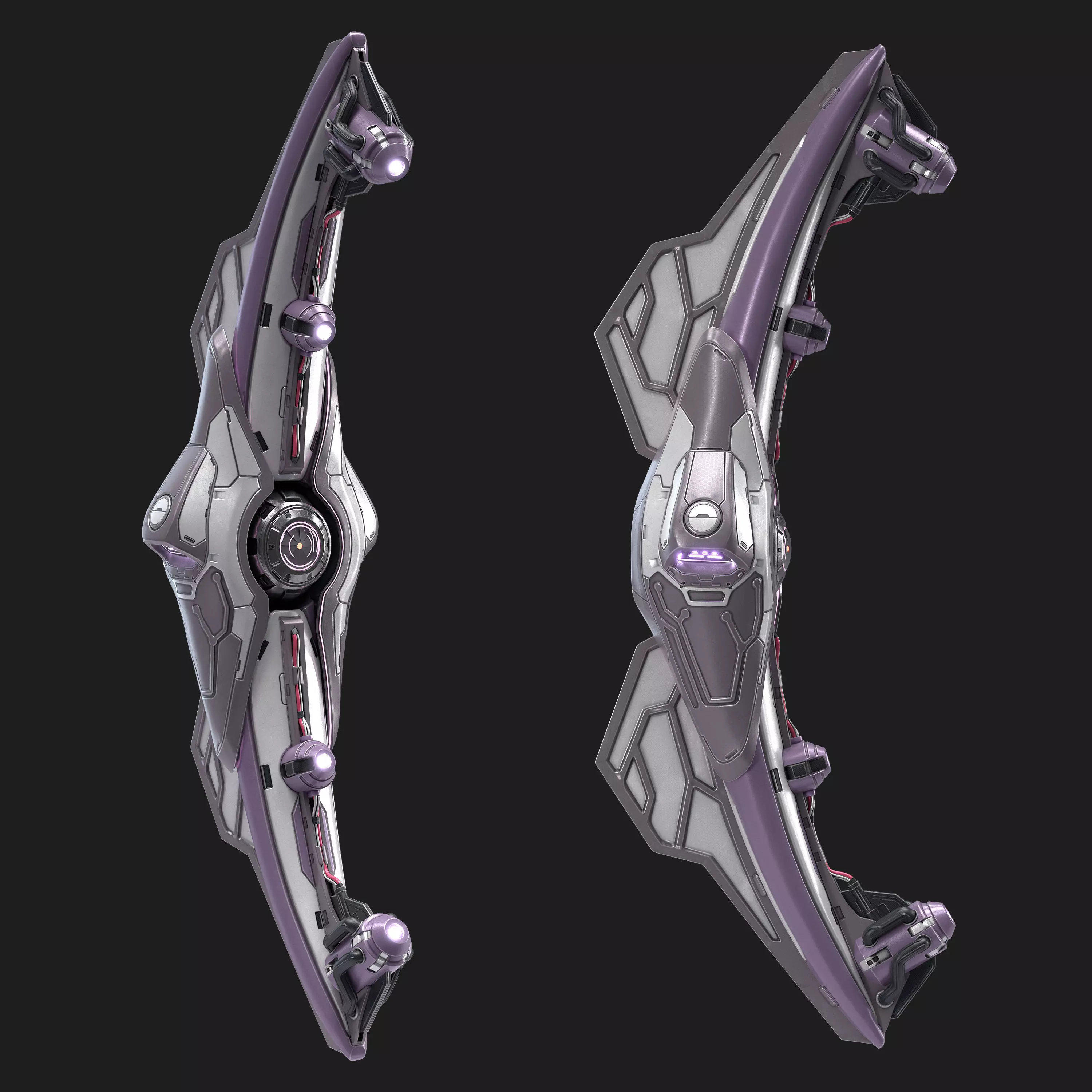 Alien  Drone Low-poly 3D model_0