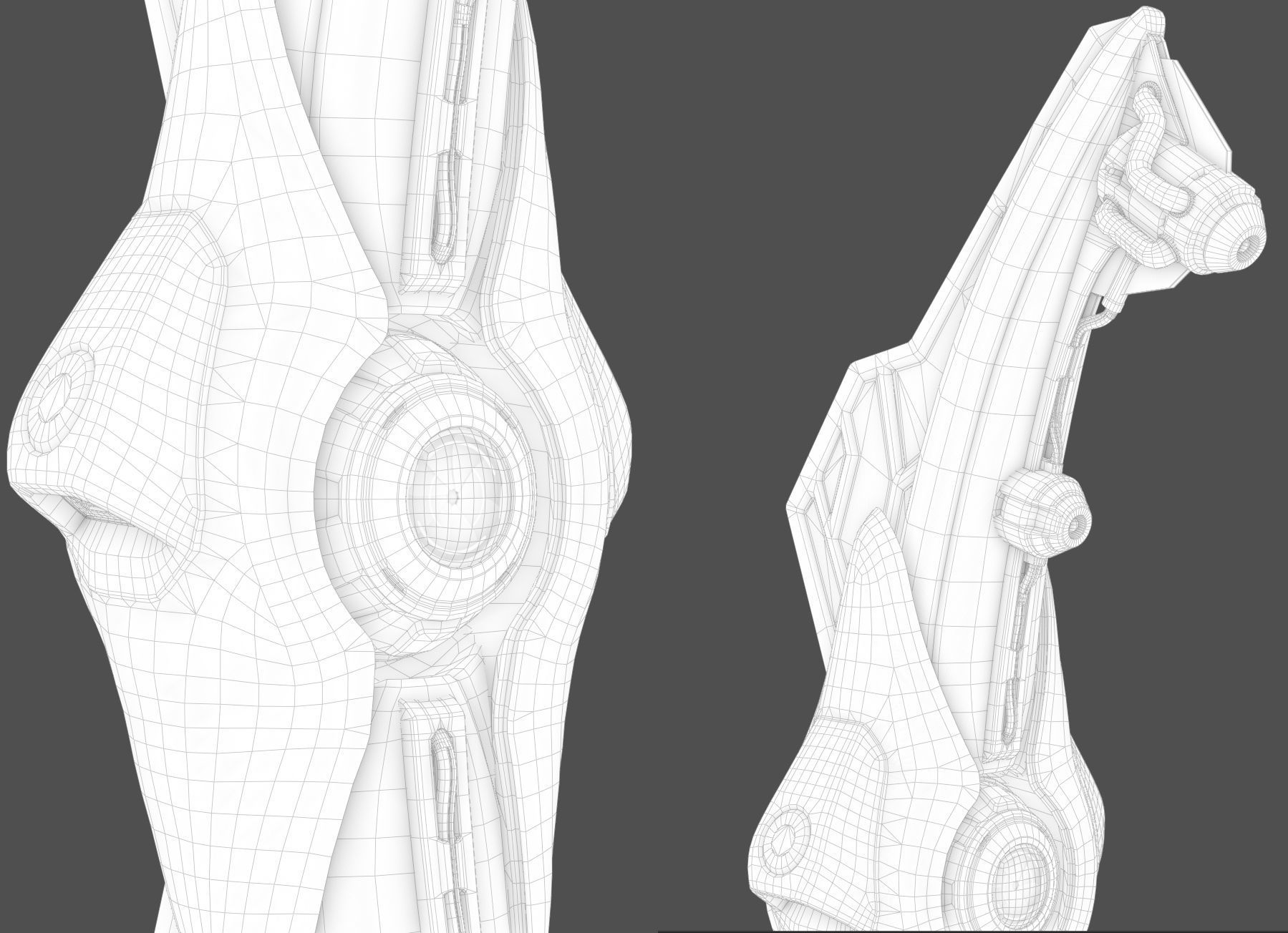 Alien  Drone Low-poly 3D model_4