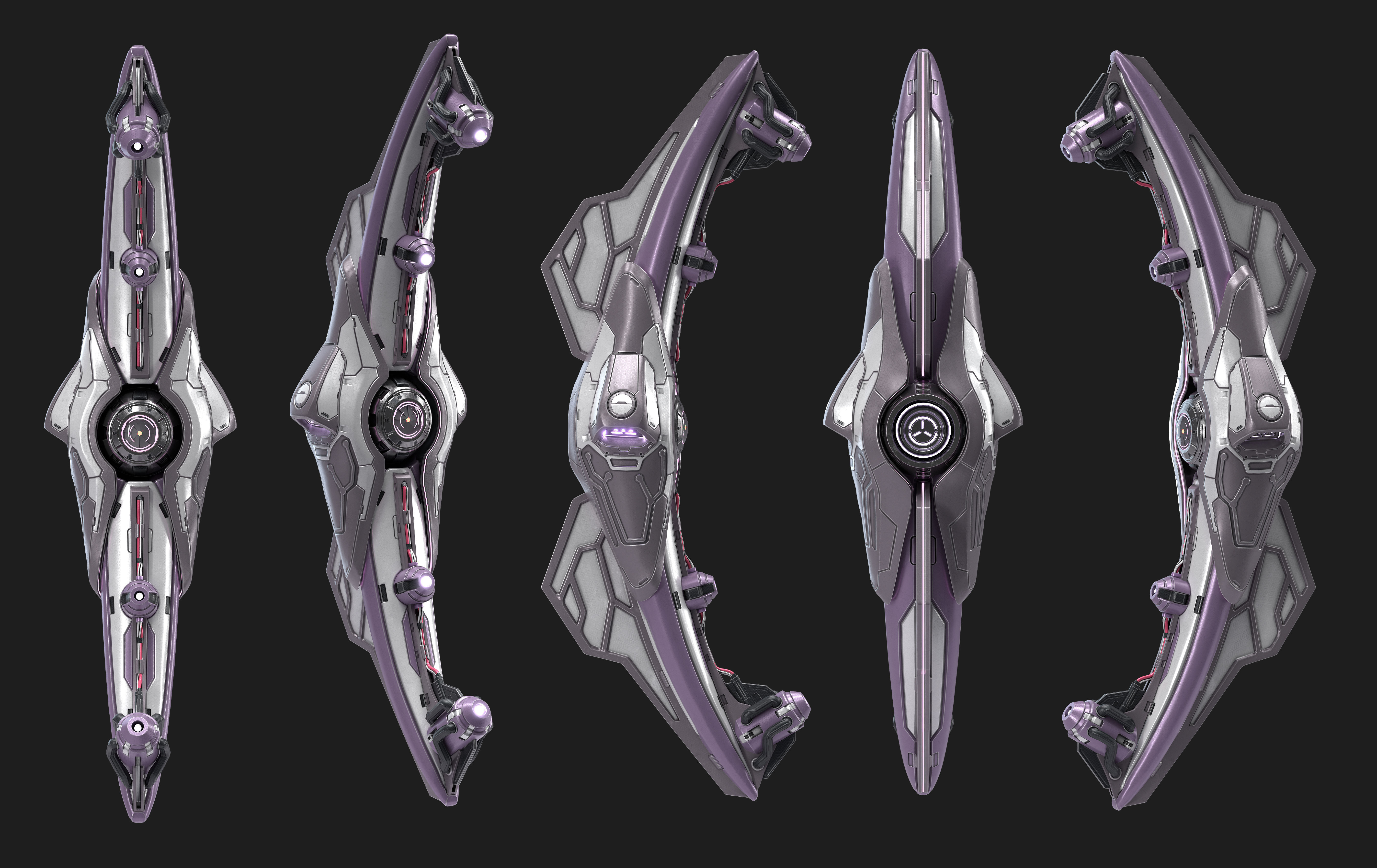Alien  Drone Low-poly 3D model_1
