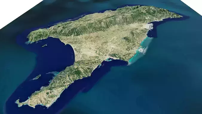 Zakynthos Island 3d Model Terrain 3D model