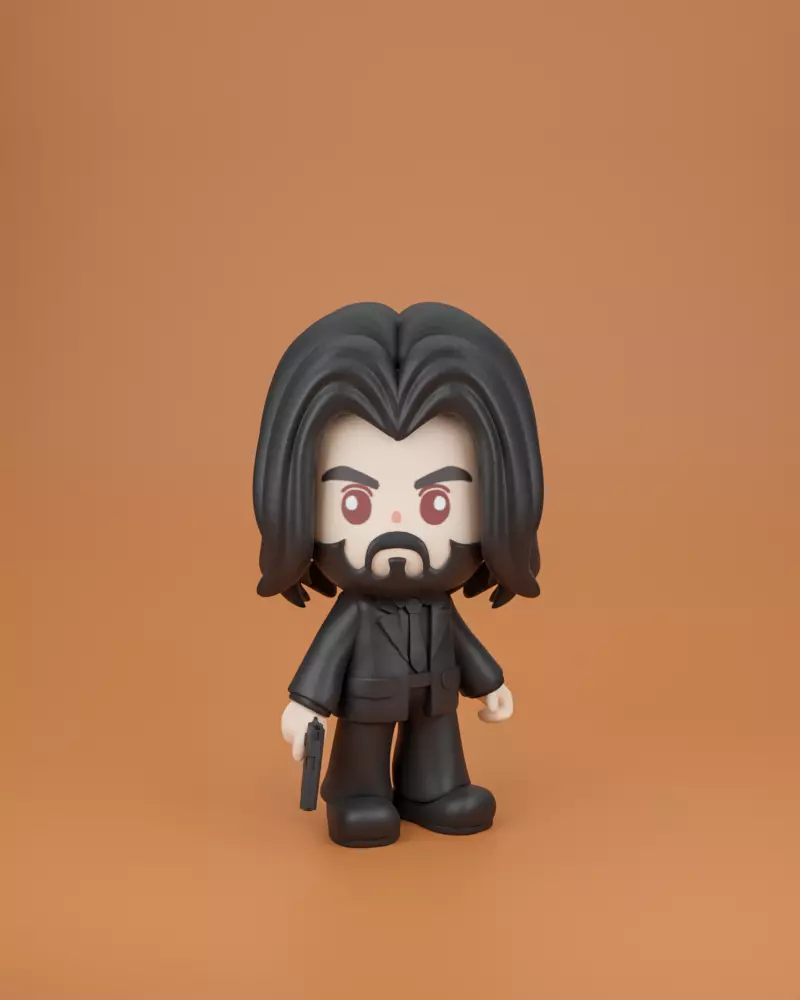 John Wick Chibi from JohnWick4 Free 3D print model