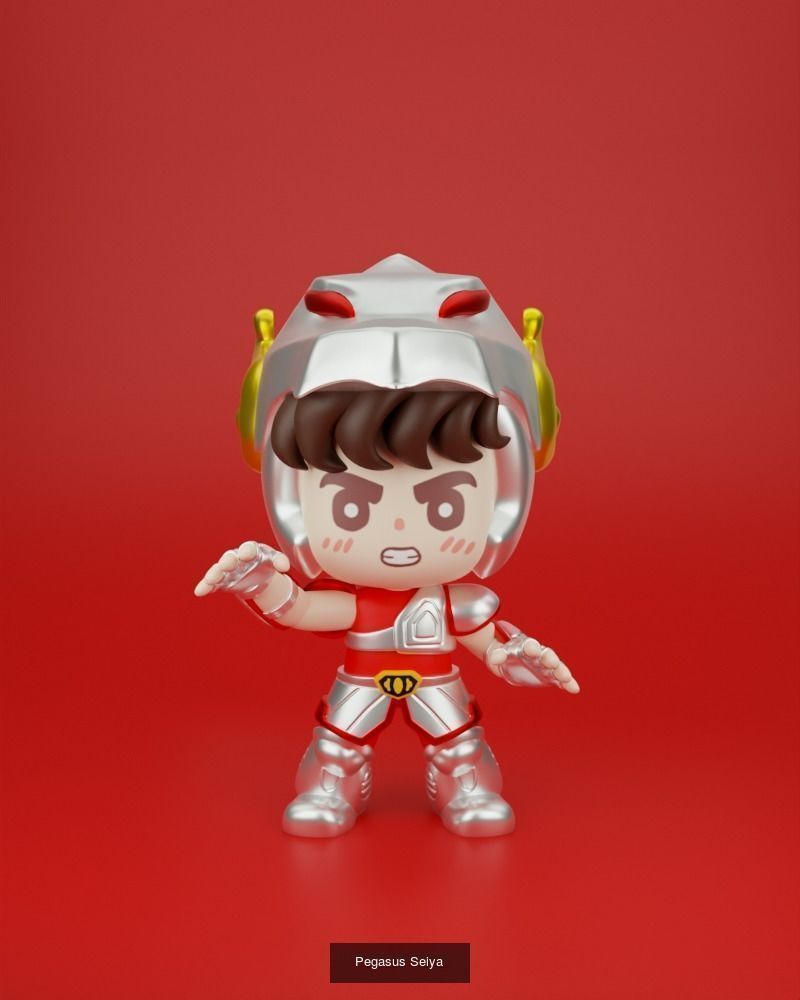 Saint Seiya Bronze Saint Chibi 3D Model Collection_2