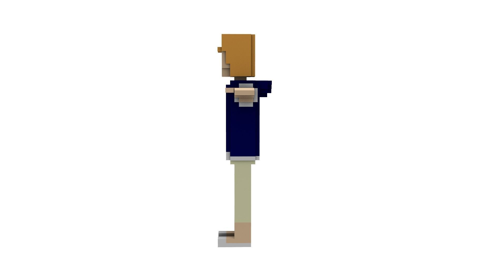 CIVILIANS 3 VOXEL CHARACTER Low-poly 3D model_3