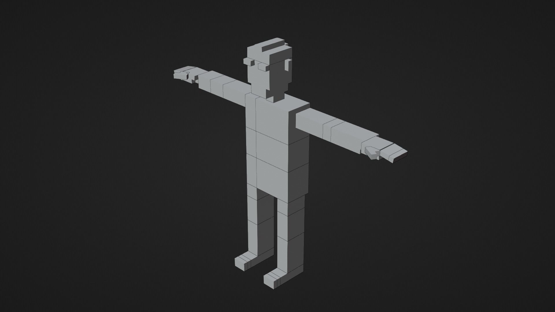 CIVILIANS 5 VOXEL CHARACTER Low-poly 3D model_6