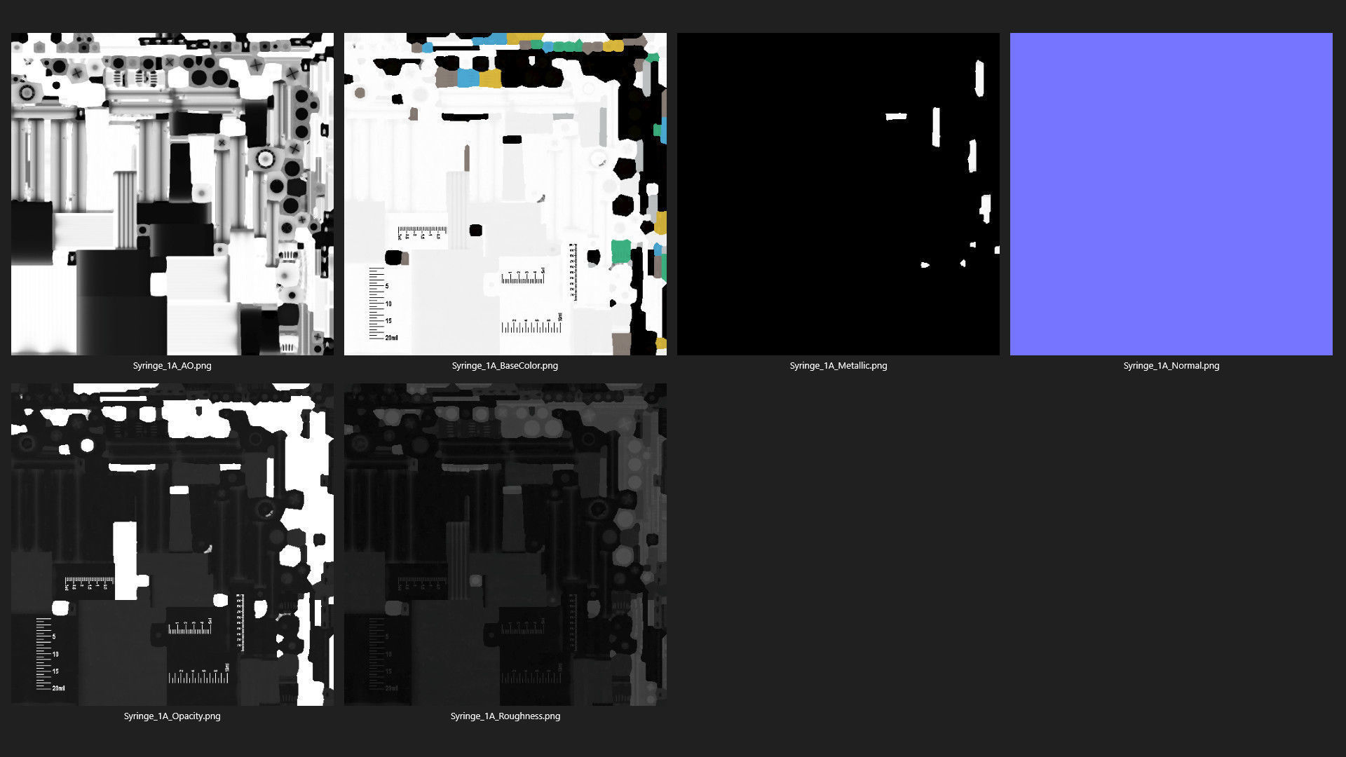 Syringe 1A Low-poly 3D model_8