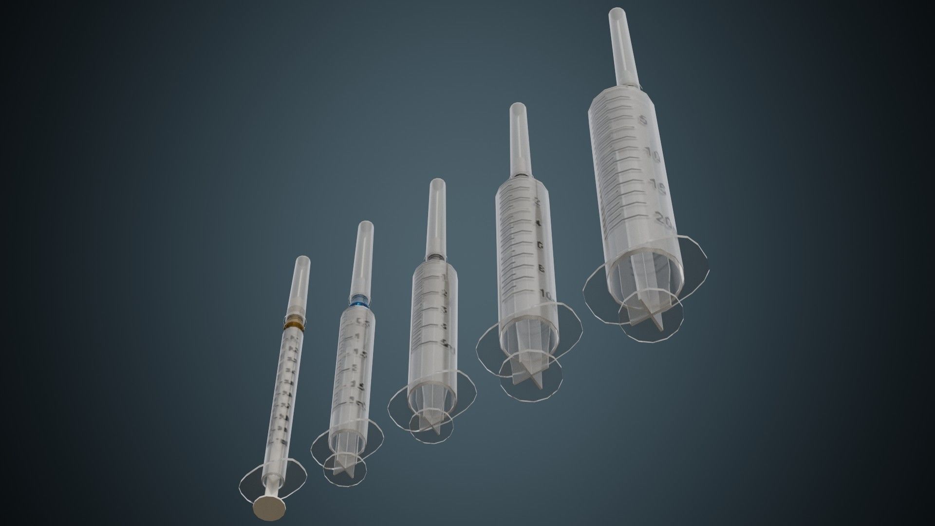 Syringe 1A Low-poly 3D model_4