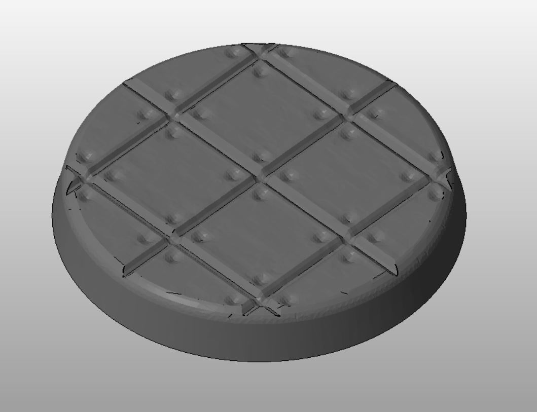 S8 - SQUAREPLATE 20-120mm Round Bases 3D print model_5