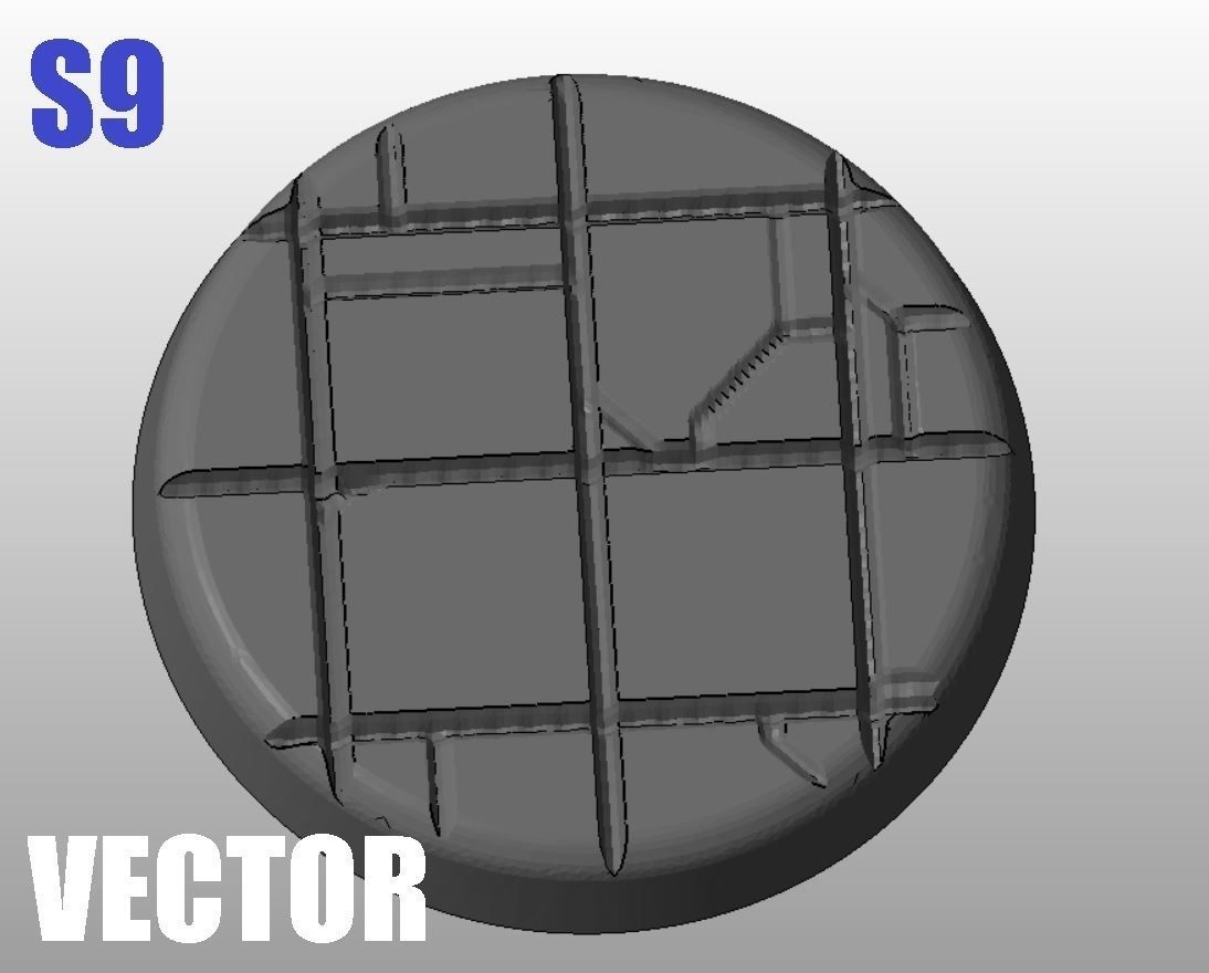 S9 - VECTOR 20-120mm Round Bases 3D print model_4