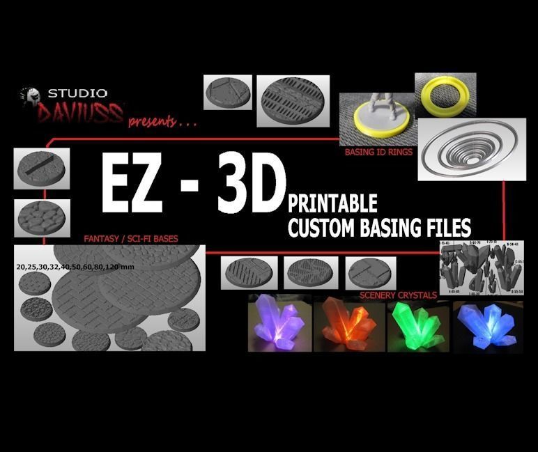 S9 - VECTOR 20-120mm Round Bases 3D print model_11