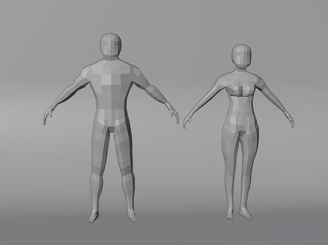 3D model Human Model Low Poly VR / AR / low-poly | CGTrader