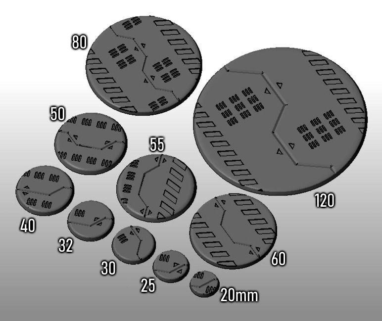 S17 - DROP BAY 20-120mm Round Bases-Diorama 3D print model_1
