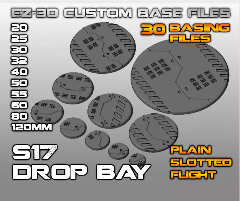 S17 - DROP BAY 20-120mm Round Bases-Diorama 3D print model_0