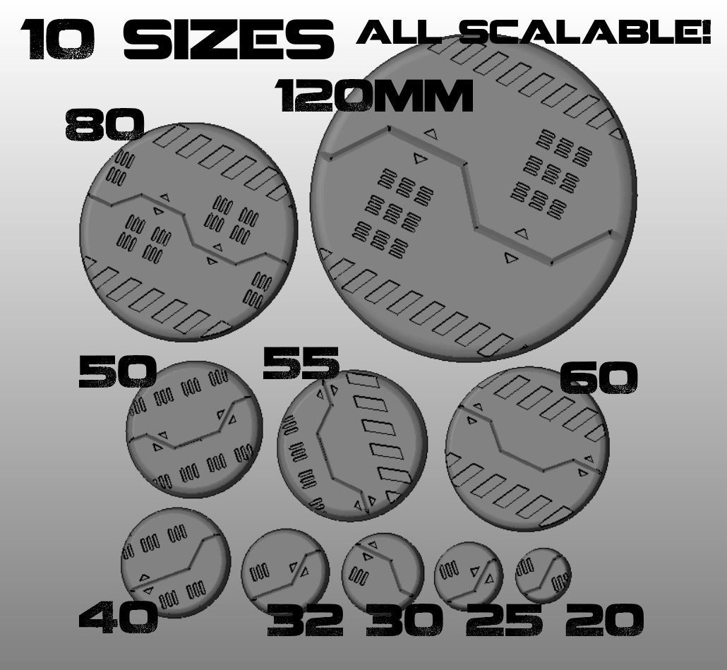 S17 - DROP BAY 20-120mm Round Bases-Diorama 3D print model_3