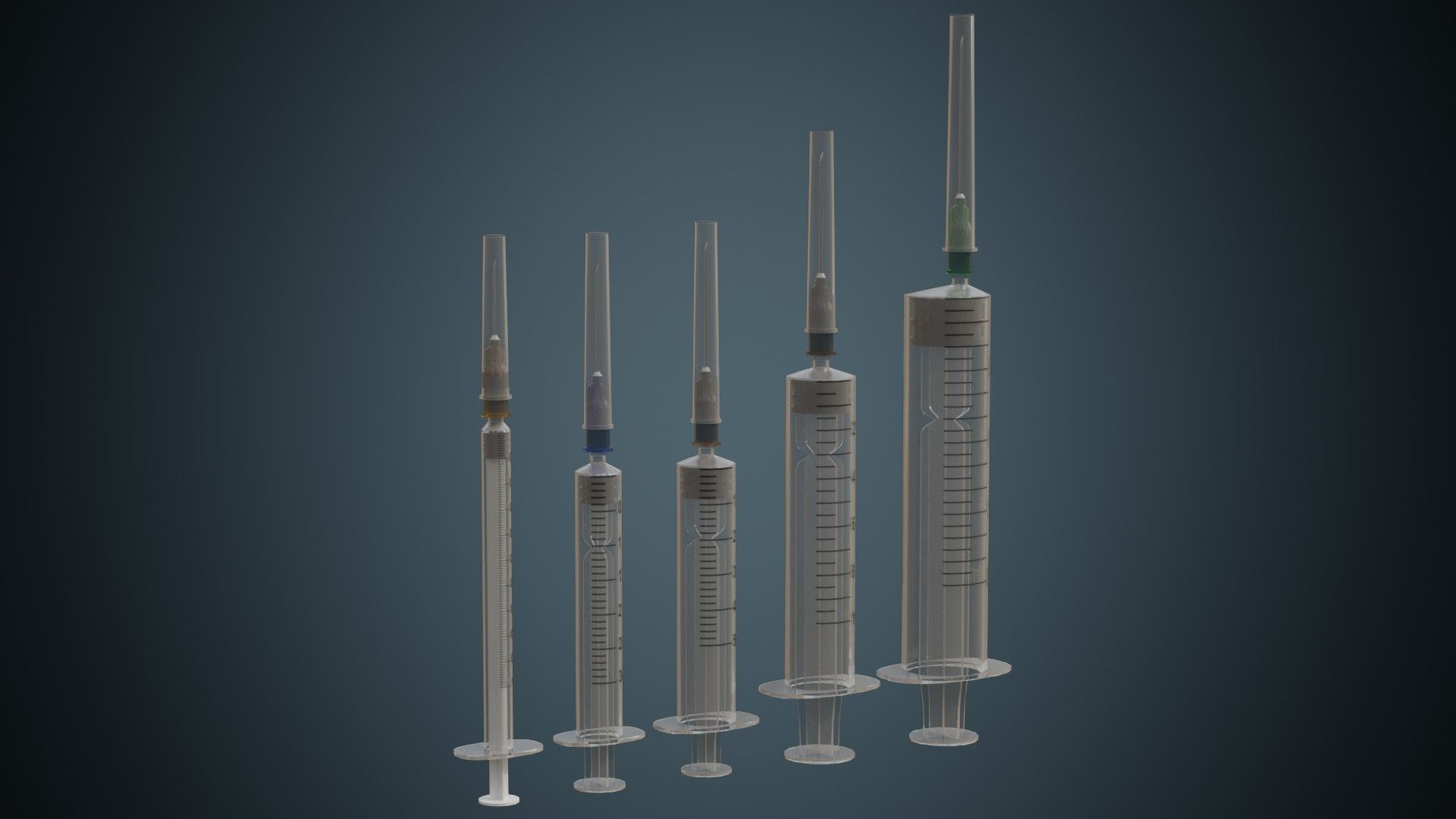 Syringe 1 Basic Low-poly 3D model_1