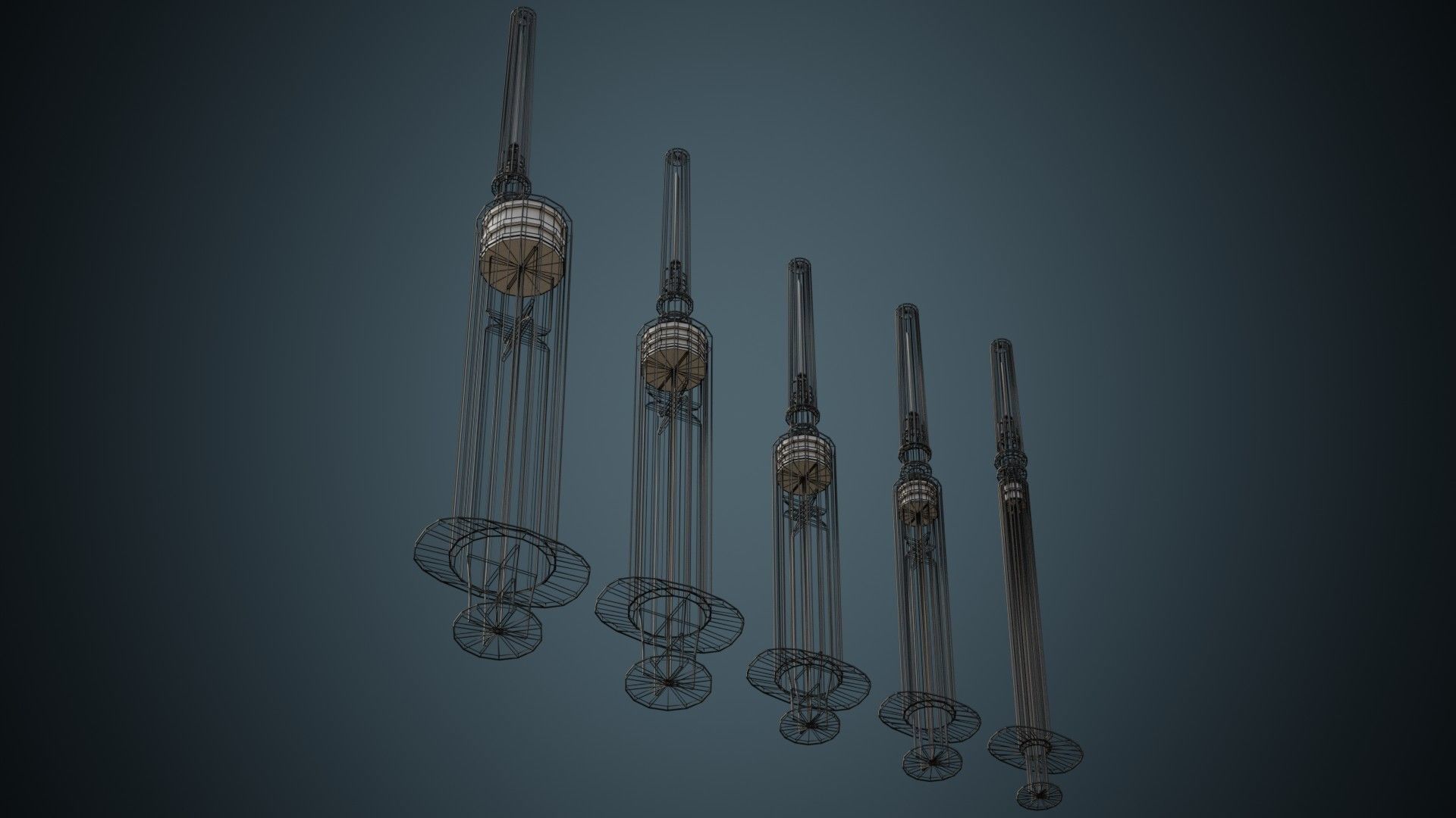 Syringe 1 Basic Low-poly 3D model_6