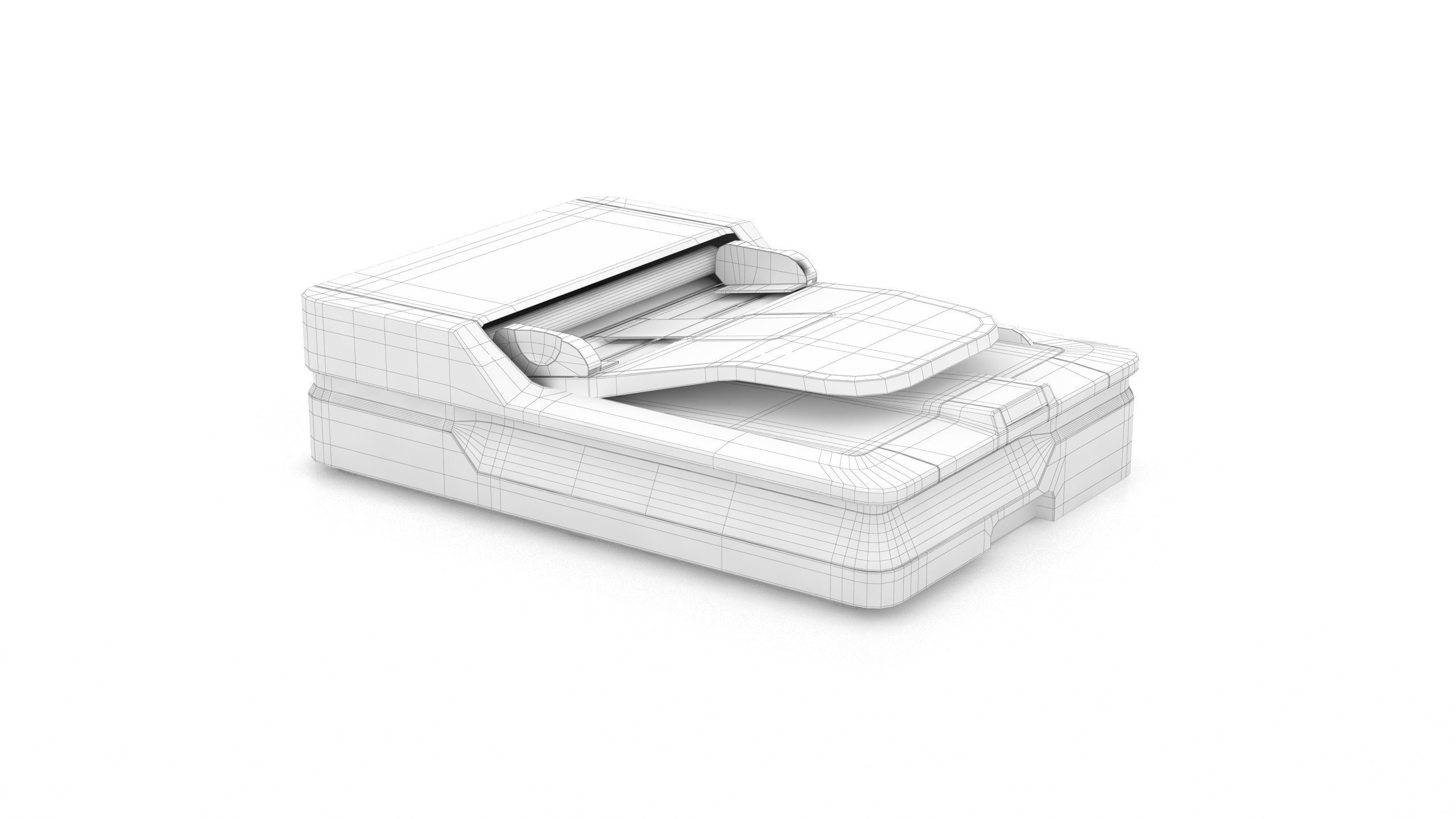 Epson DS-1630 Flatbed Low-poly 3D model_11