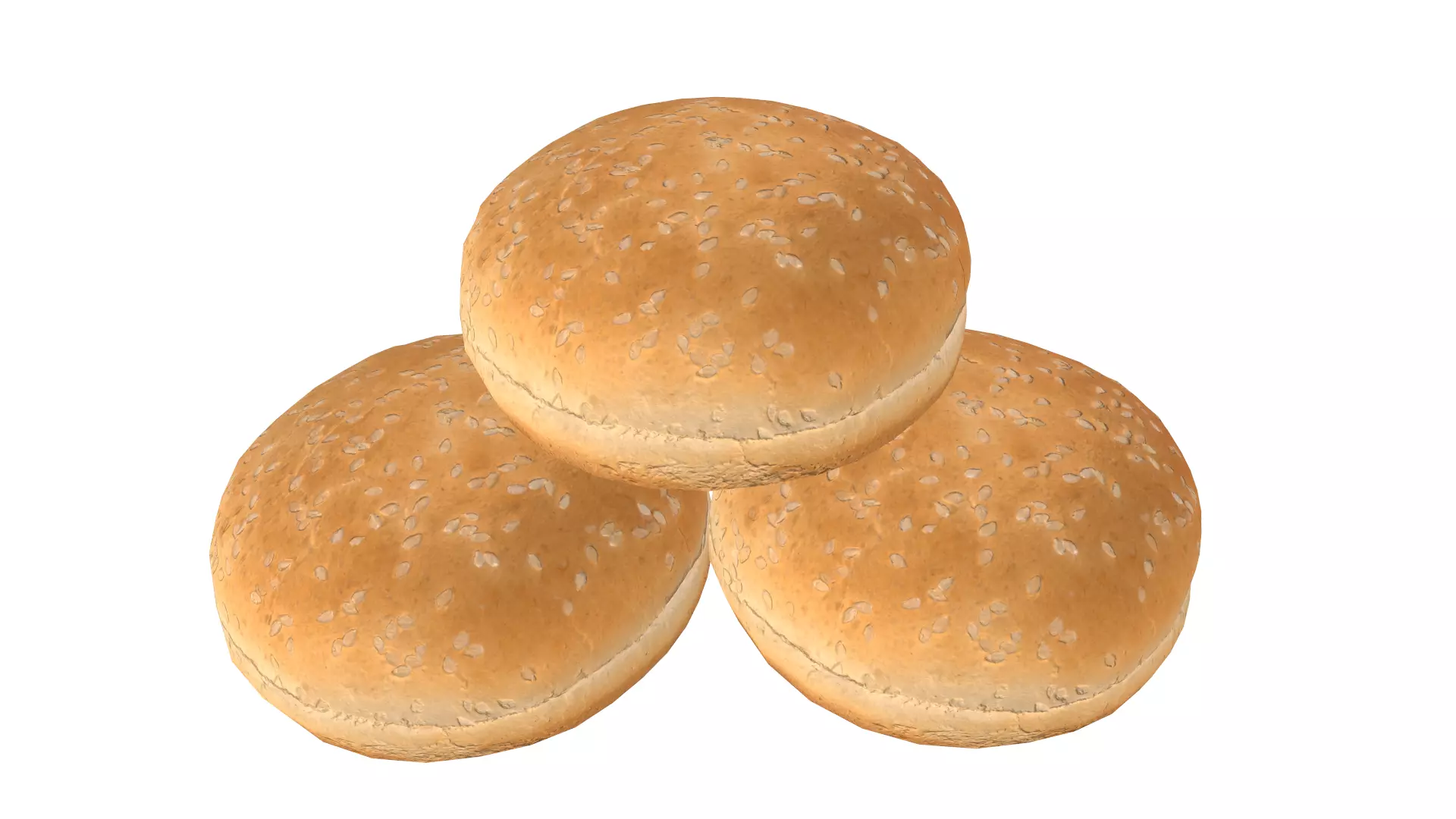 Burger Bun AR VR PBR Lowpoly with game ready 3d Model Low-poly 3D model