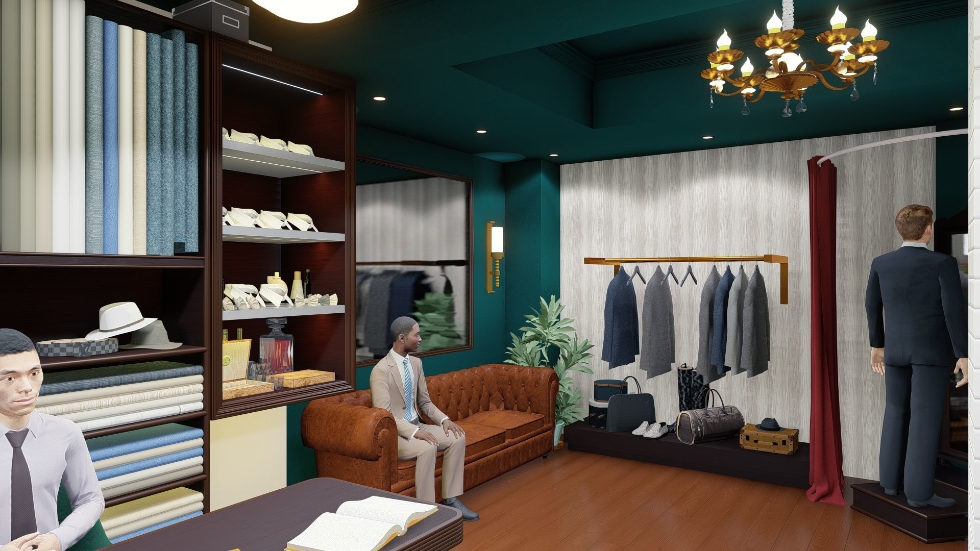 Kingsman-Tailored cloth shop Low-poly 3D model_1