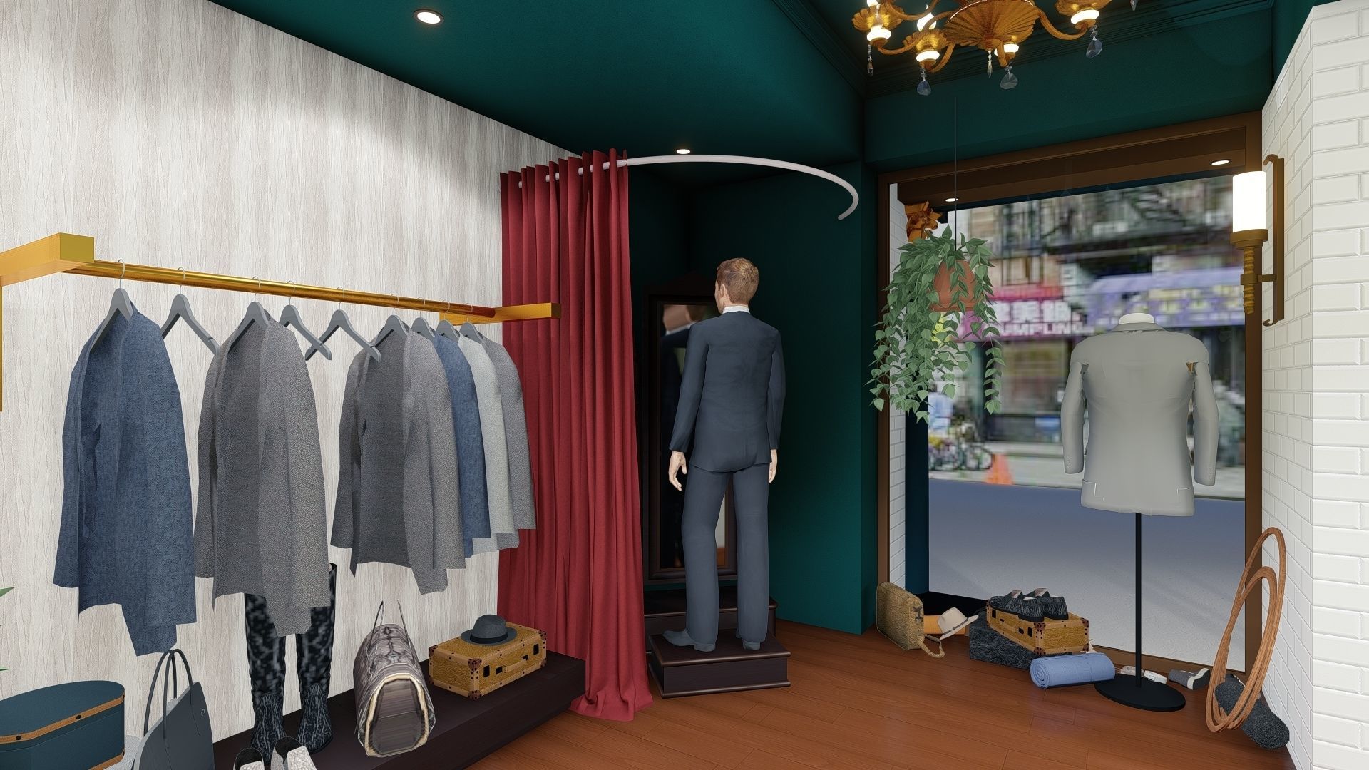 Kingsman-Tailored cloth shop Low-poly 3D model_2