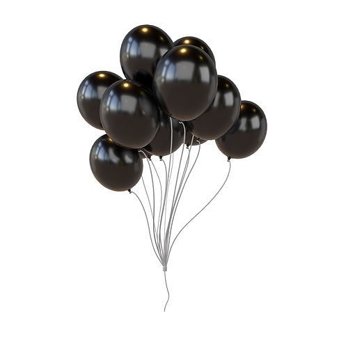 Bunch of Balloons v1 010 Low-poly 3D model