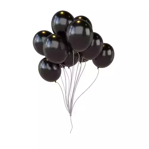 Bunch of Balloons v1 010 Low-poly 3D model