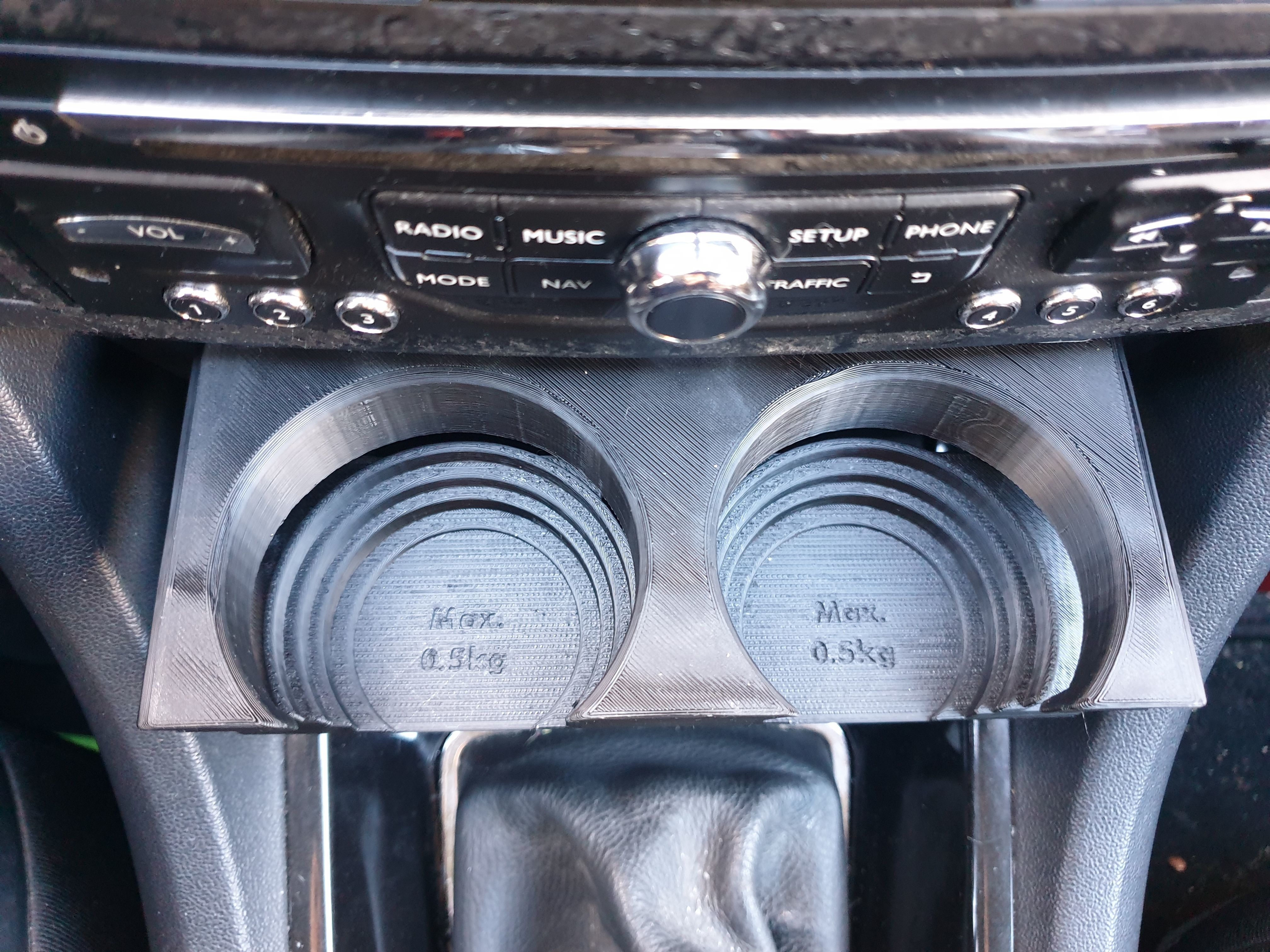 Retractable Cupholder Citroen C5 X7 2008-2017  3D print model_9