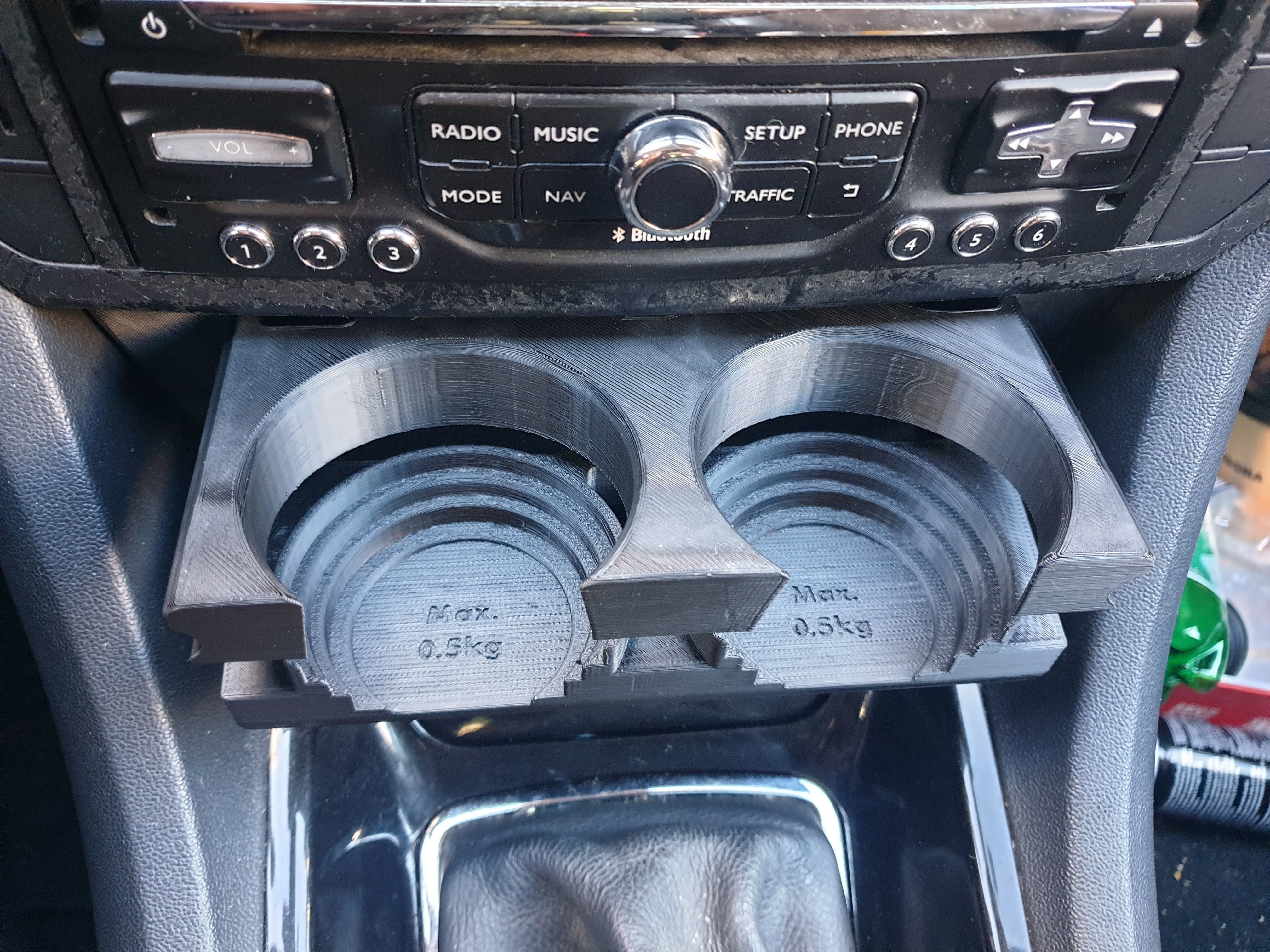 Retractable Cupholder Citroen C5 X7 2008-2017  3D print model_3