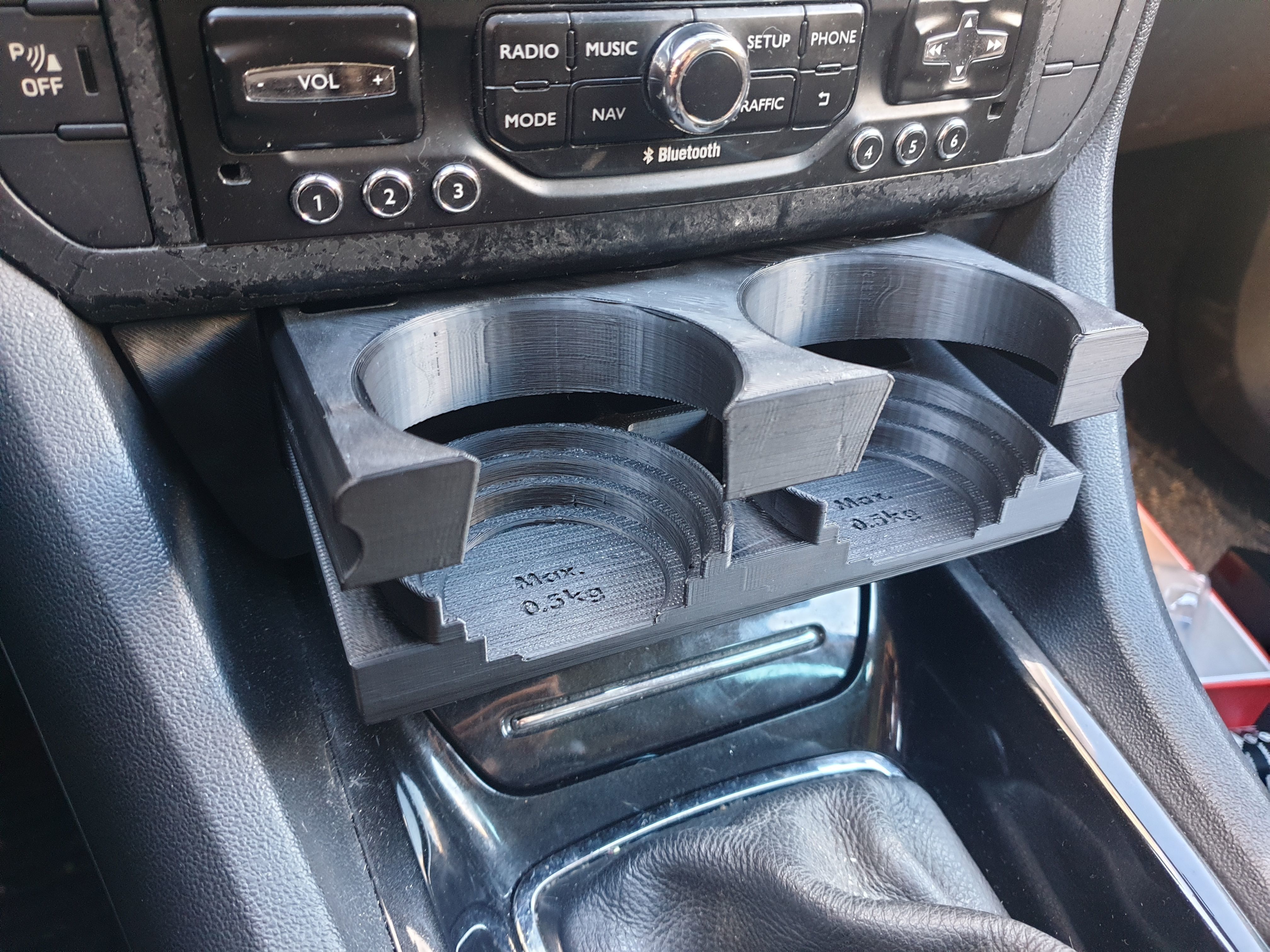 Retractable Cupholder Citroen C5 X7 2008-2017  3D print model_0