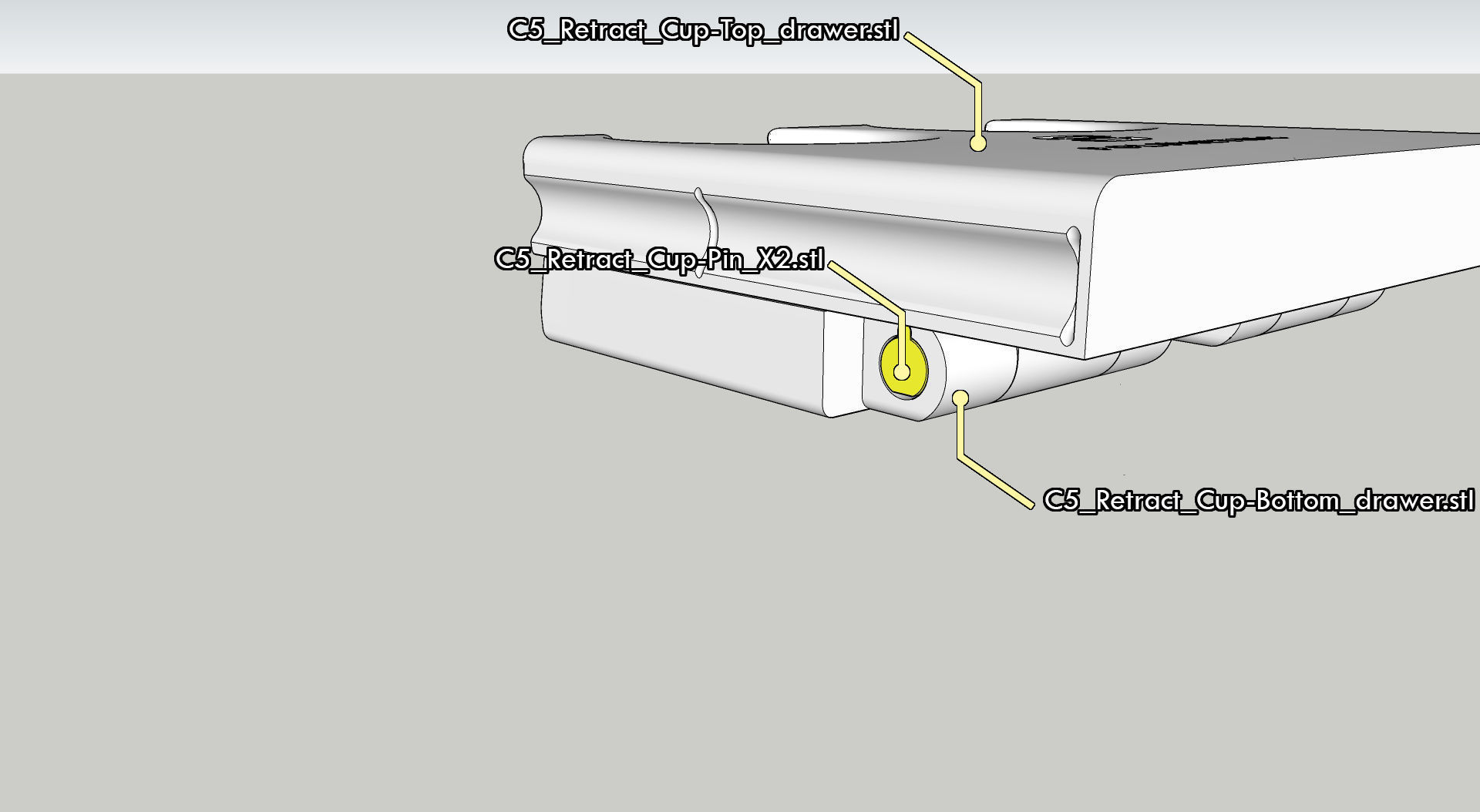 Retractable Cupholder Citroen C5 X7 2008-2017  3D print model_21
