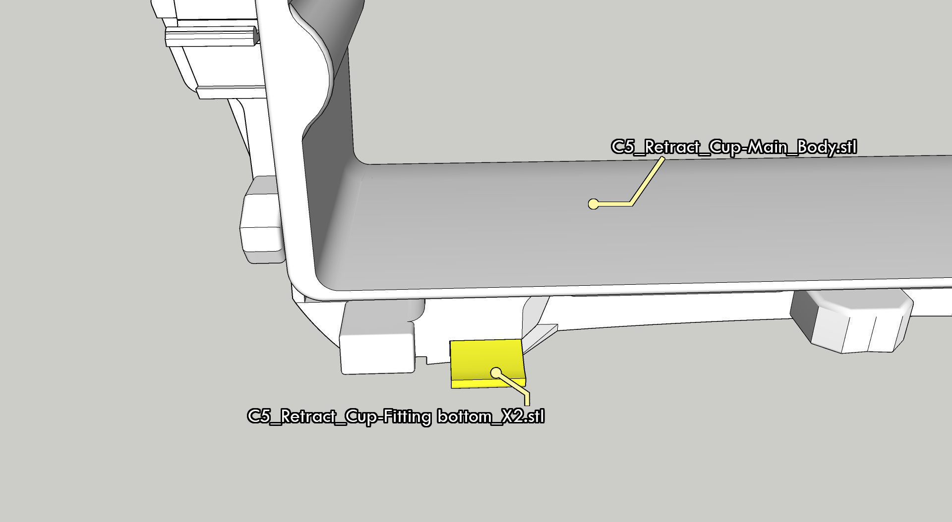 Retractable Cupholder Citroen C5 X7 2008-2017  3D print model_17