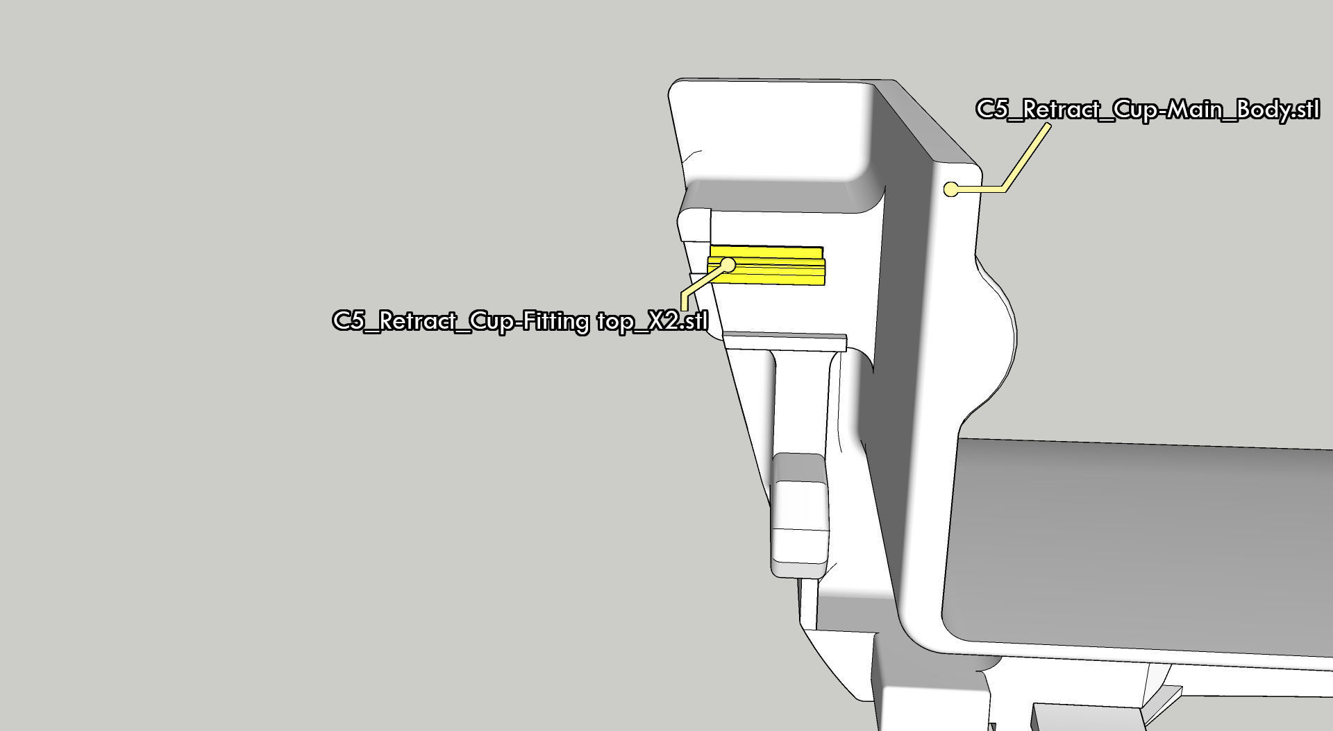 Retractable Cupholder Citroen C5 X7 2008-2017  3D print model_15