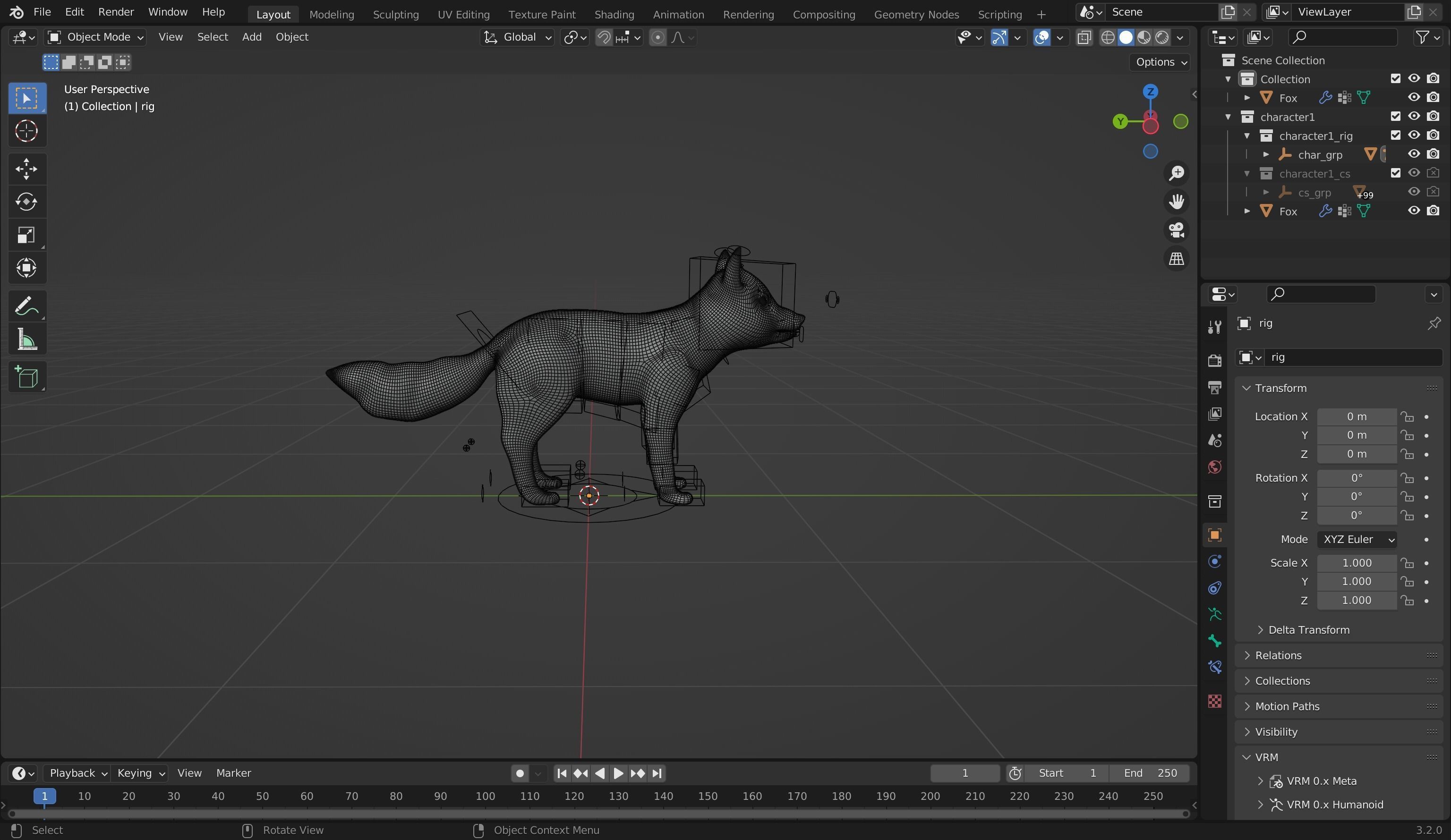 Redolf Fox 3D cartoon Rigged Model Low-poly 3D model_8