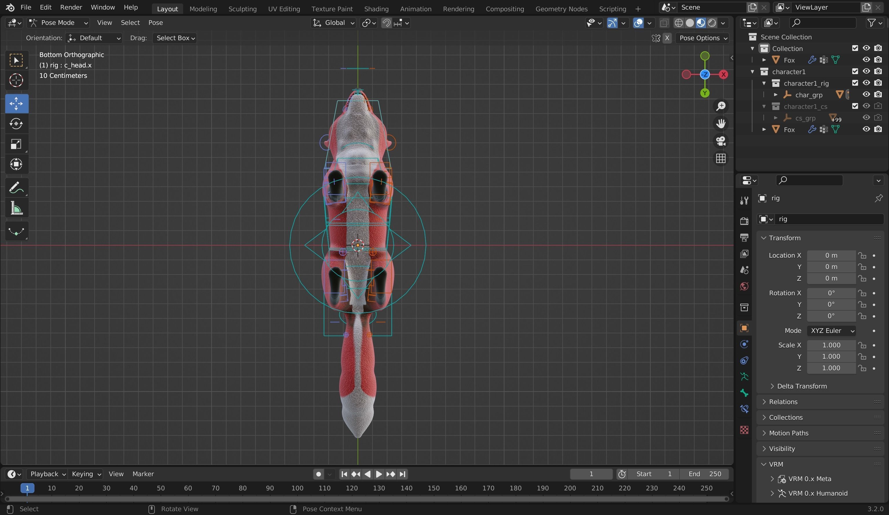 Redolf Fox 3D cartoon Rigged Model Low-poly 3D model_2