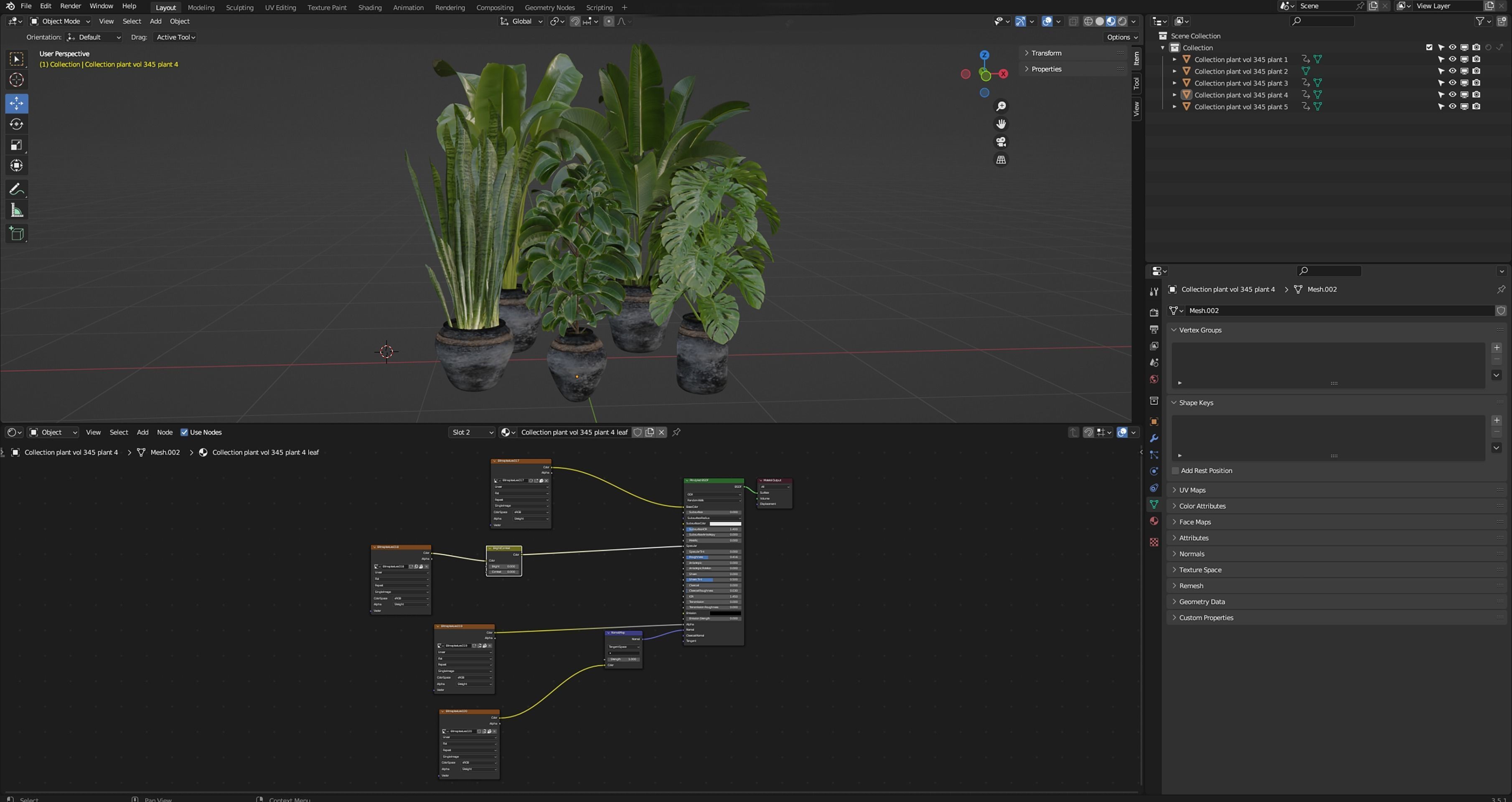 Collection plant vol 345  - blender model  3D model_6