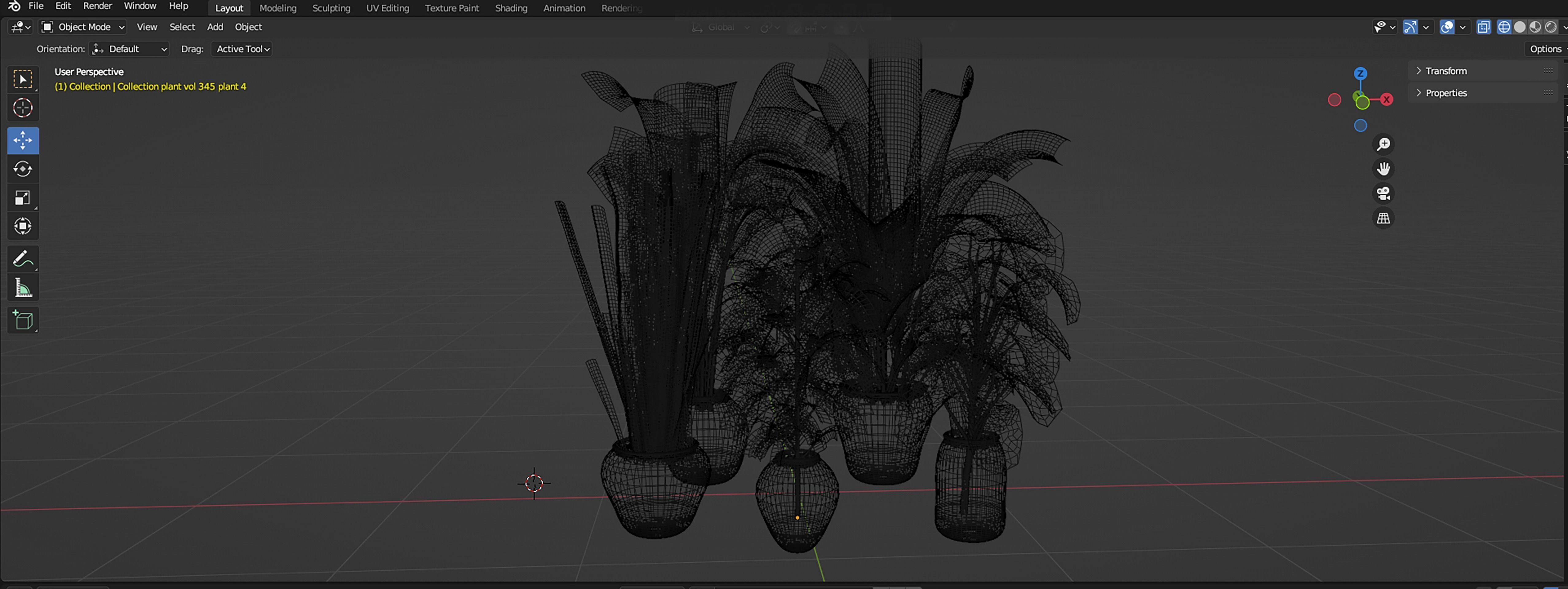 Collection plant vol 345  - blender model  3D model_7