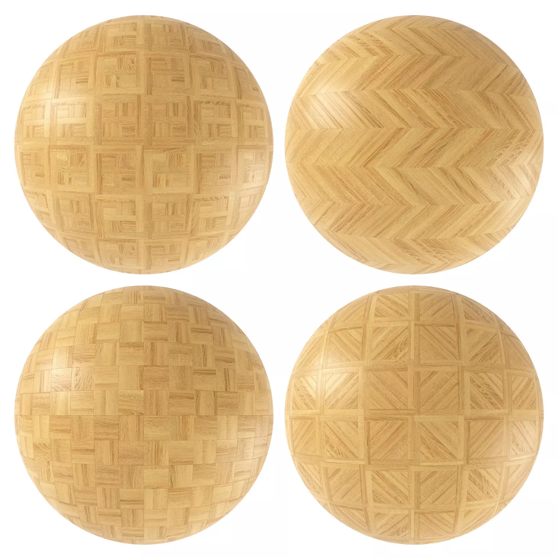 Parquet - Laminate - Wooden floor 4 in 1 3D model_0