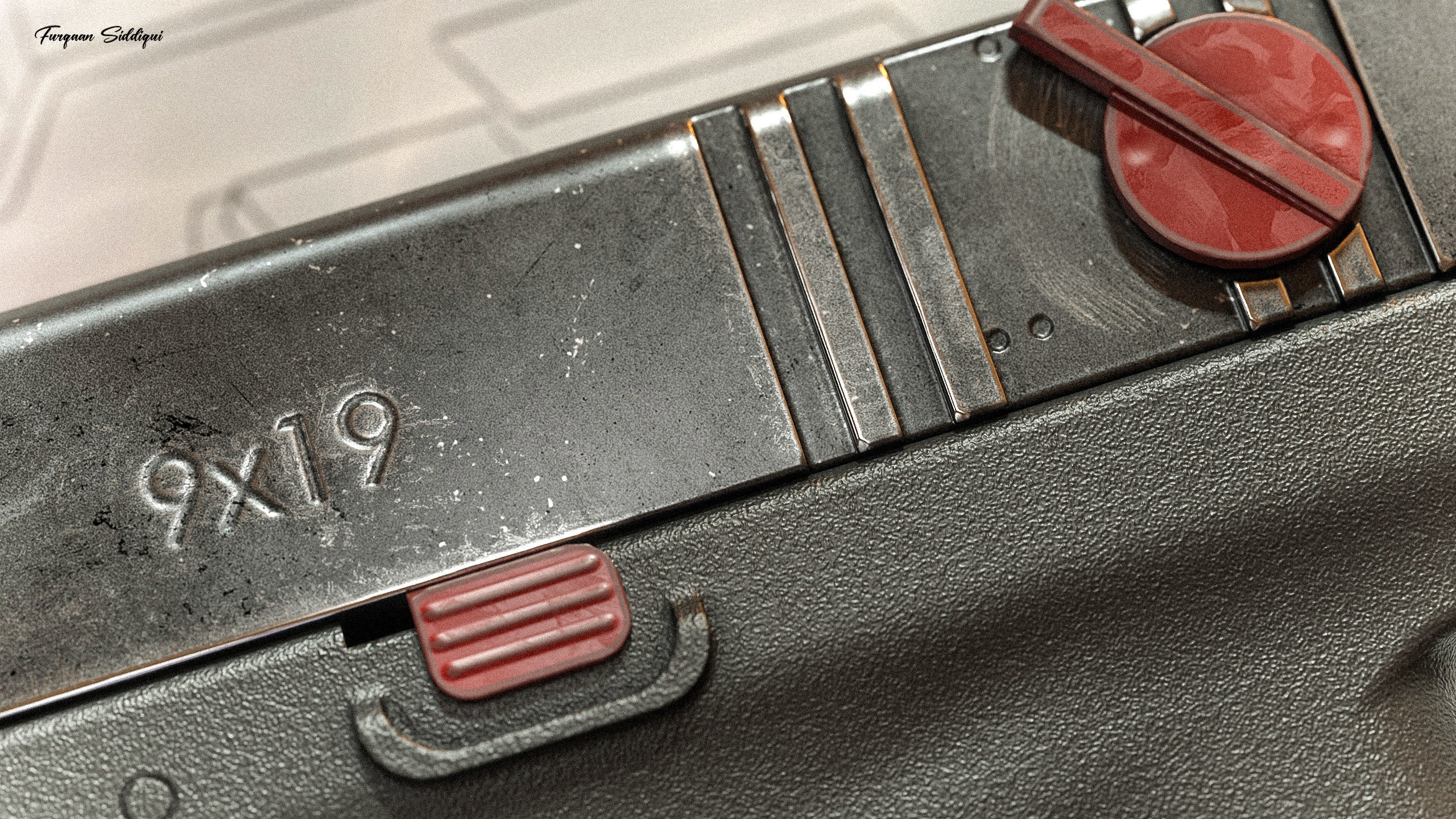 Sci-fi Pistol Minos PBR Low-poly 3D model_10