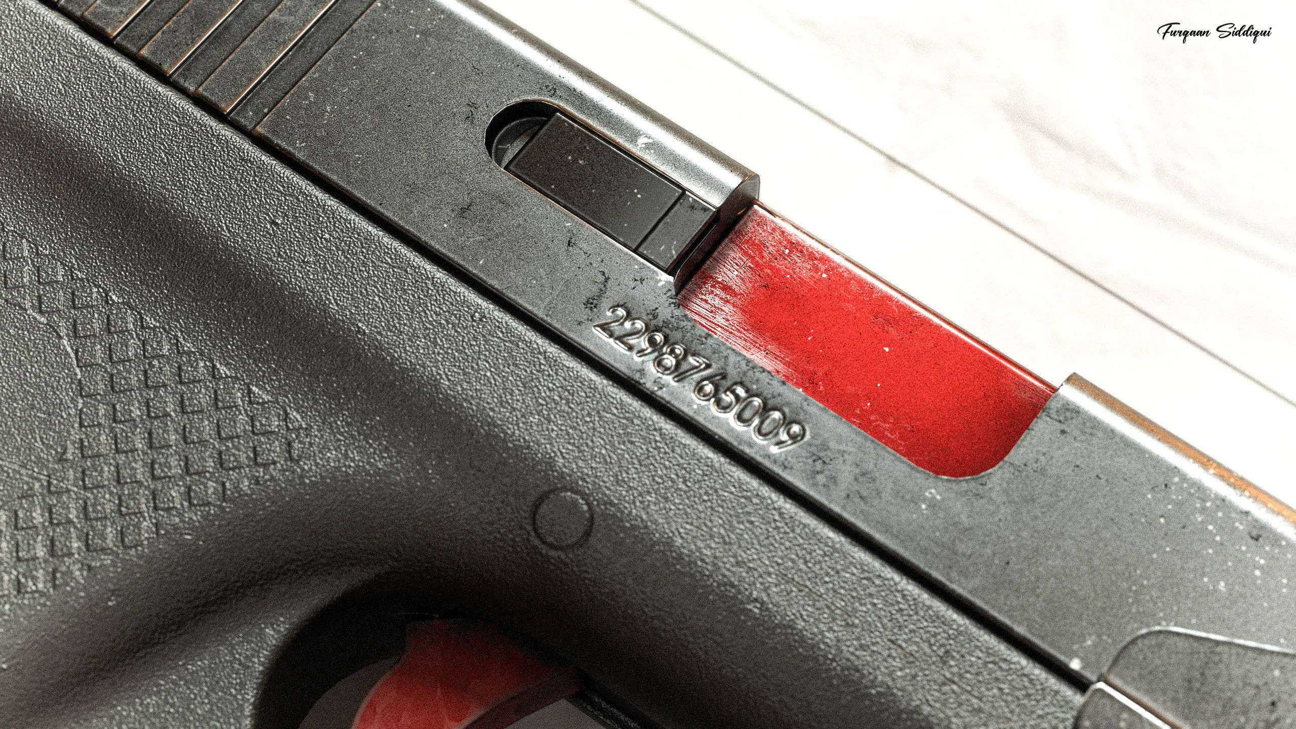 Sci-fi Pistol Minos PBR Low-poly 3D model_6