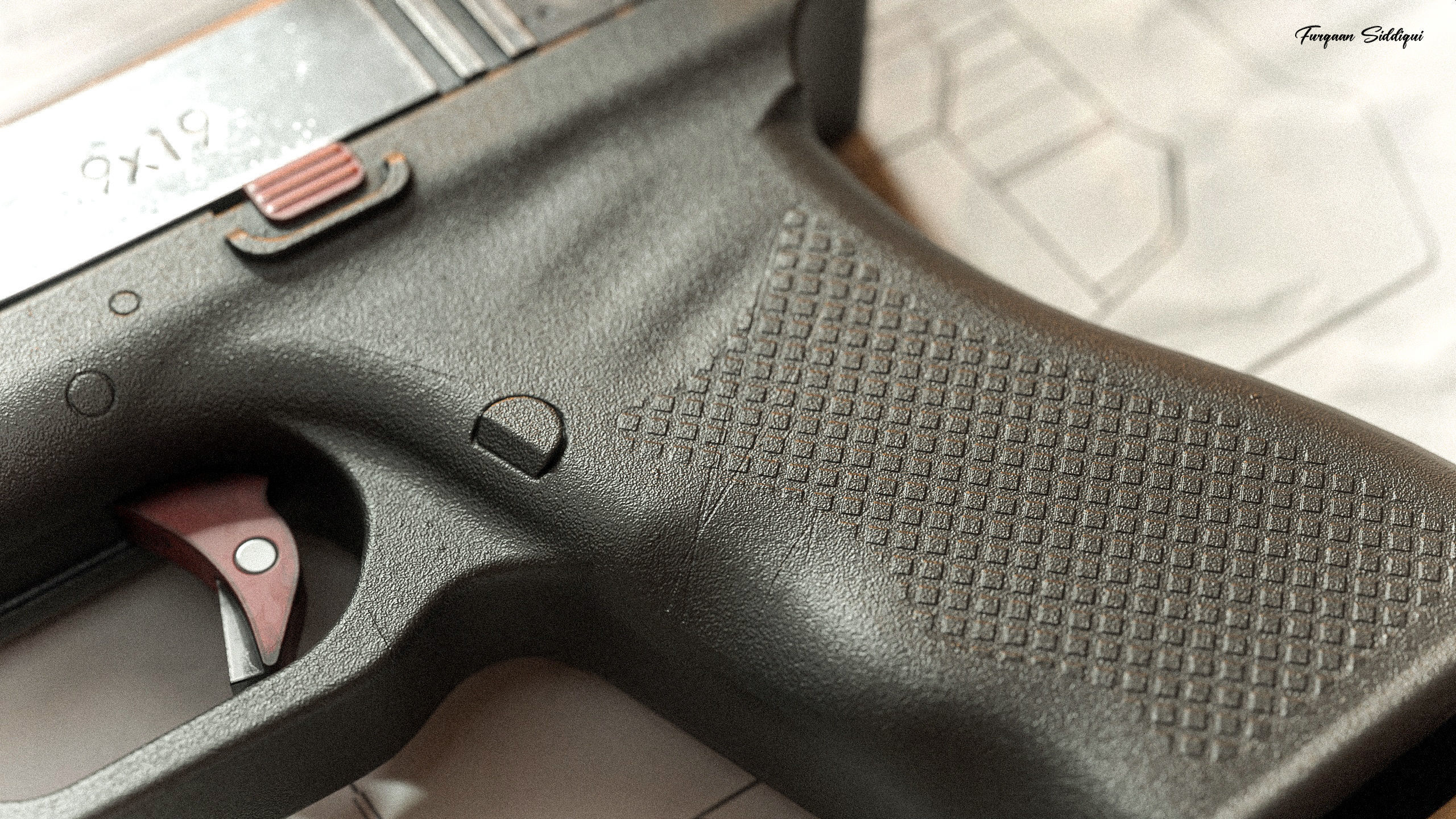 Sci-fi Pistol Minos PBR Low-poly 3D model_14