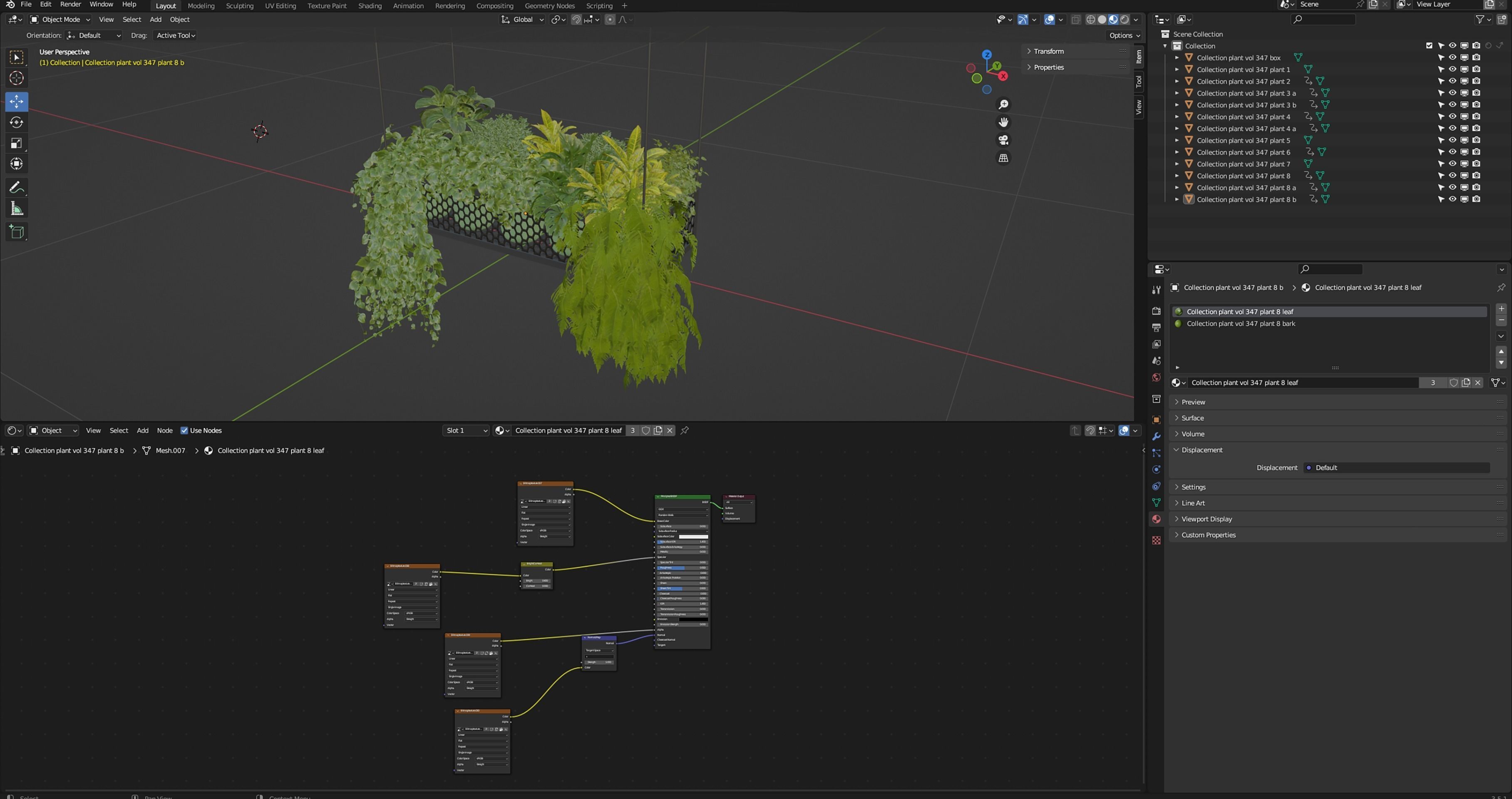 Collection plant vol 347  - blender model  3D model_6